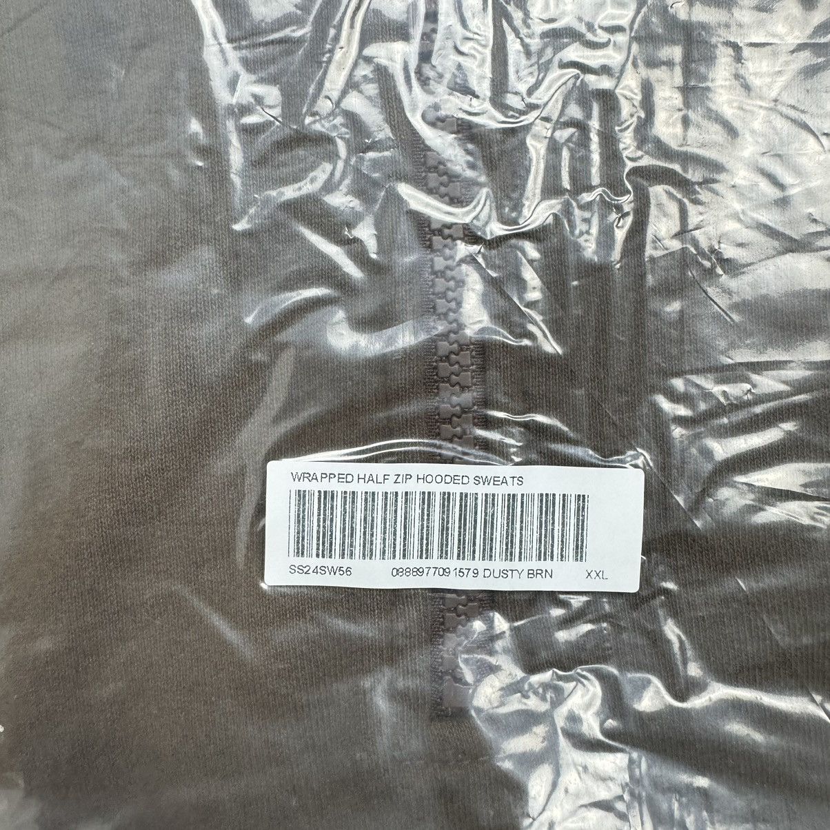 Supreme Supreme Wrapped Half Zip Hooded Sweatshirt Dusty Brown SS24 Size US XXL / EU 58 / 5 - 5 Thumbnail