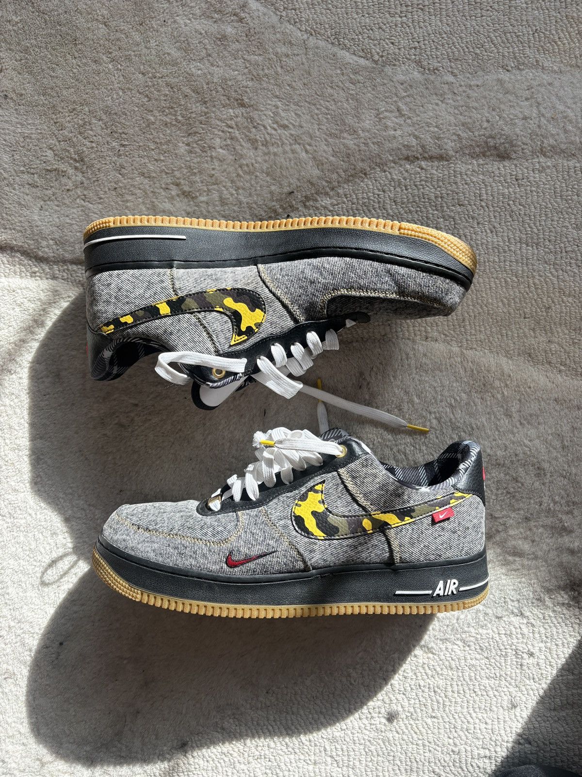 Nike Nike Camo Denim Remix AF1 Size US 11 / EU 44 - 1 Thumbnail