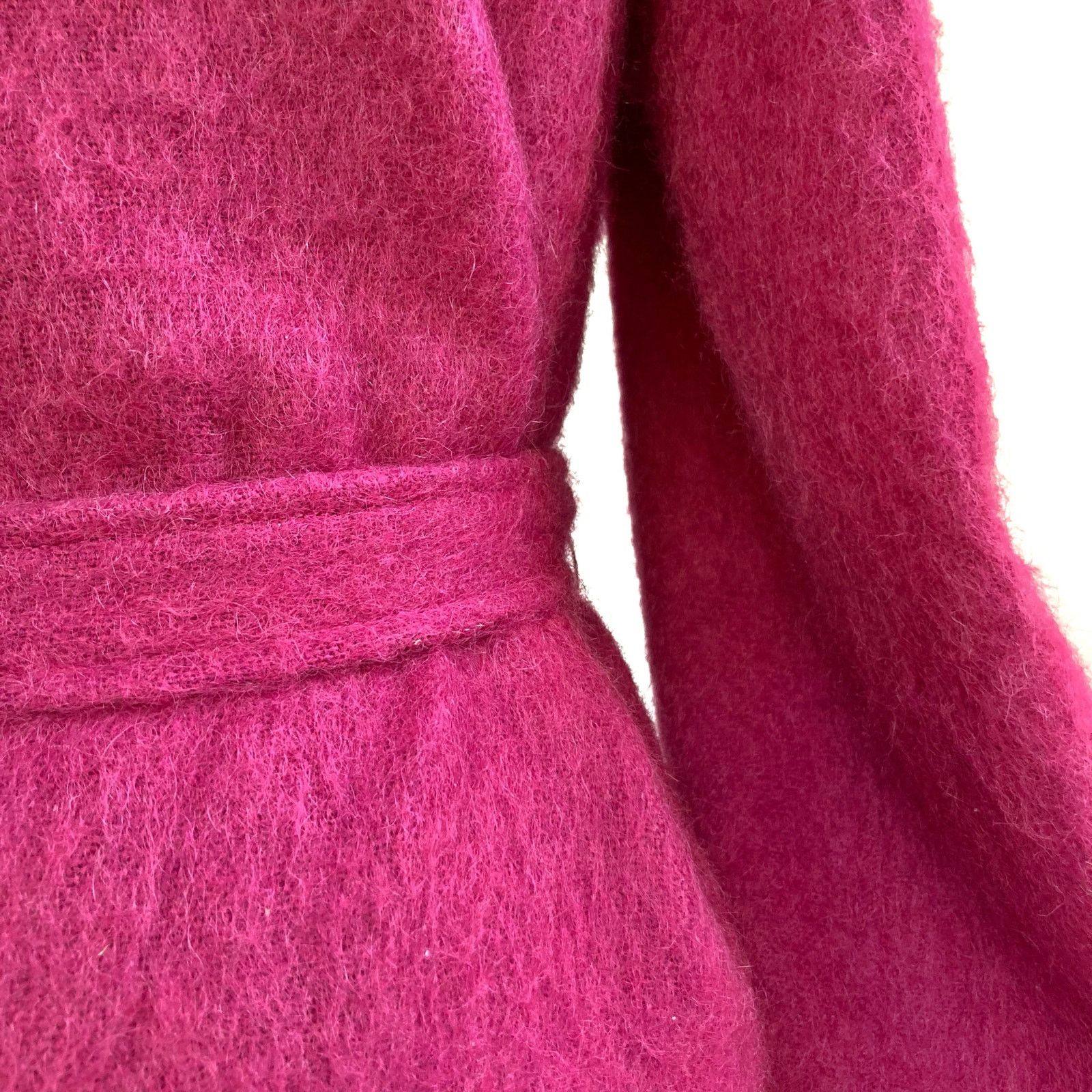 Vintage × Yves Saint Laurent Vintage 70s Giorgio Sant’Angelo Fuchsia Mohair Wrap Coat Size M / US 6-8 / IT 42-44 - 9 Thumbnail