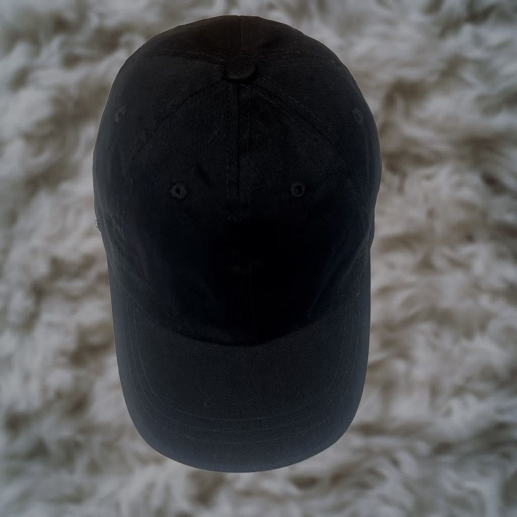 Vintage VINTAGE Unknown Blank Adult Adjustable StrapBack Baseball Hat Cap Solid Black Unisex Adults Adjustable Cotton Embroidered Cap Shoes? Size ONE SIZE - 1 Thumbnail