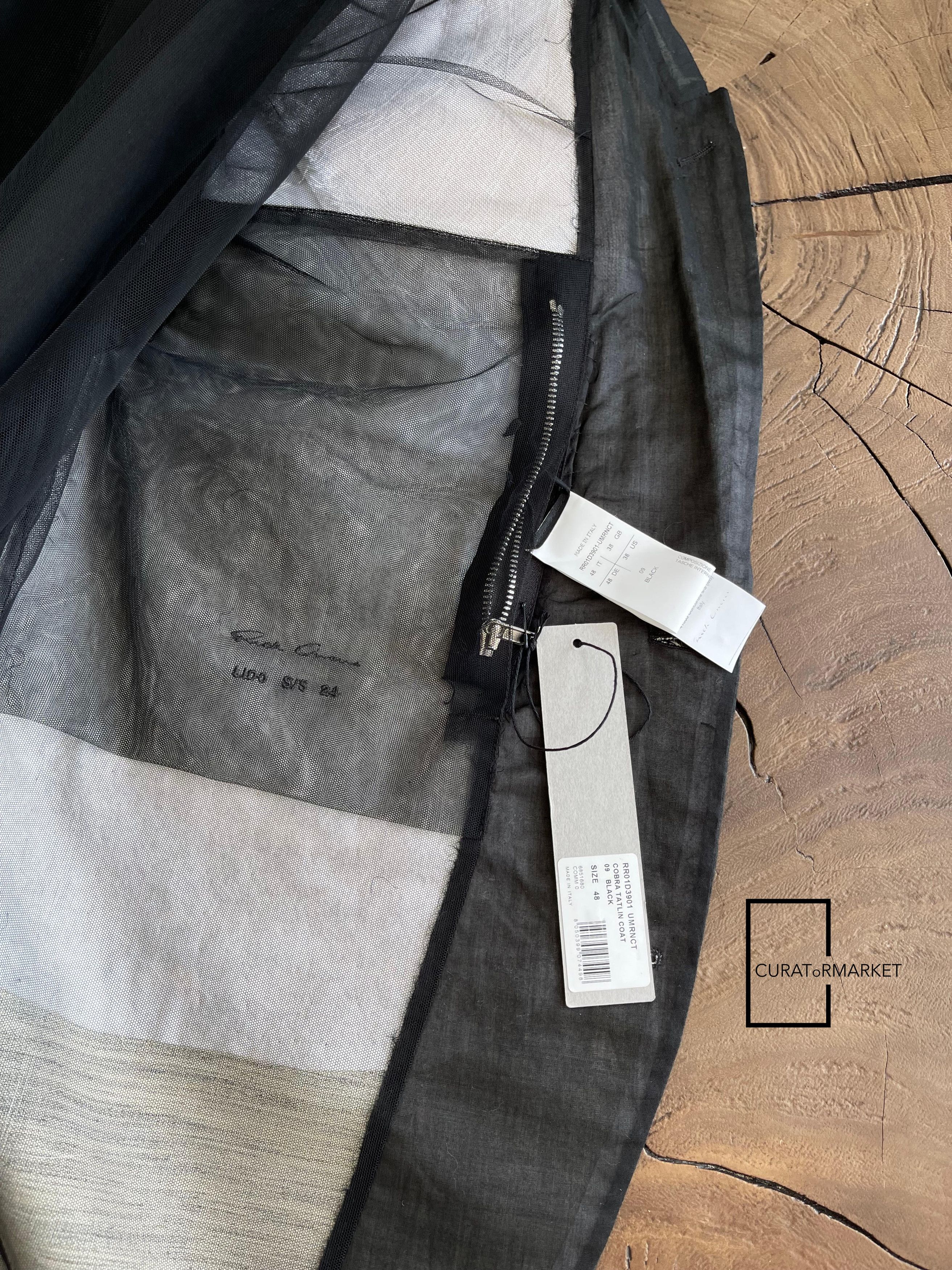 Rick Owens EU48 GRAIL Runway Sample Cobra Silk Tatlin Coat SS24 Lido Size US M / EU 48-50 / 2 - 13 Thumbnail
