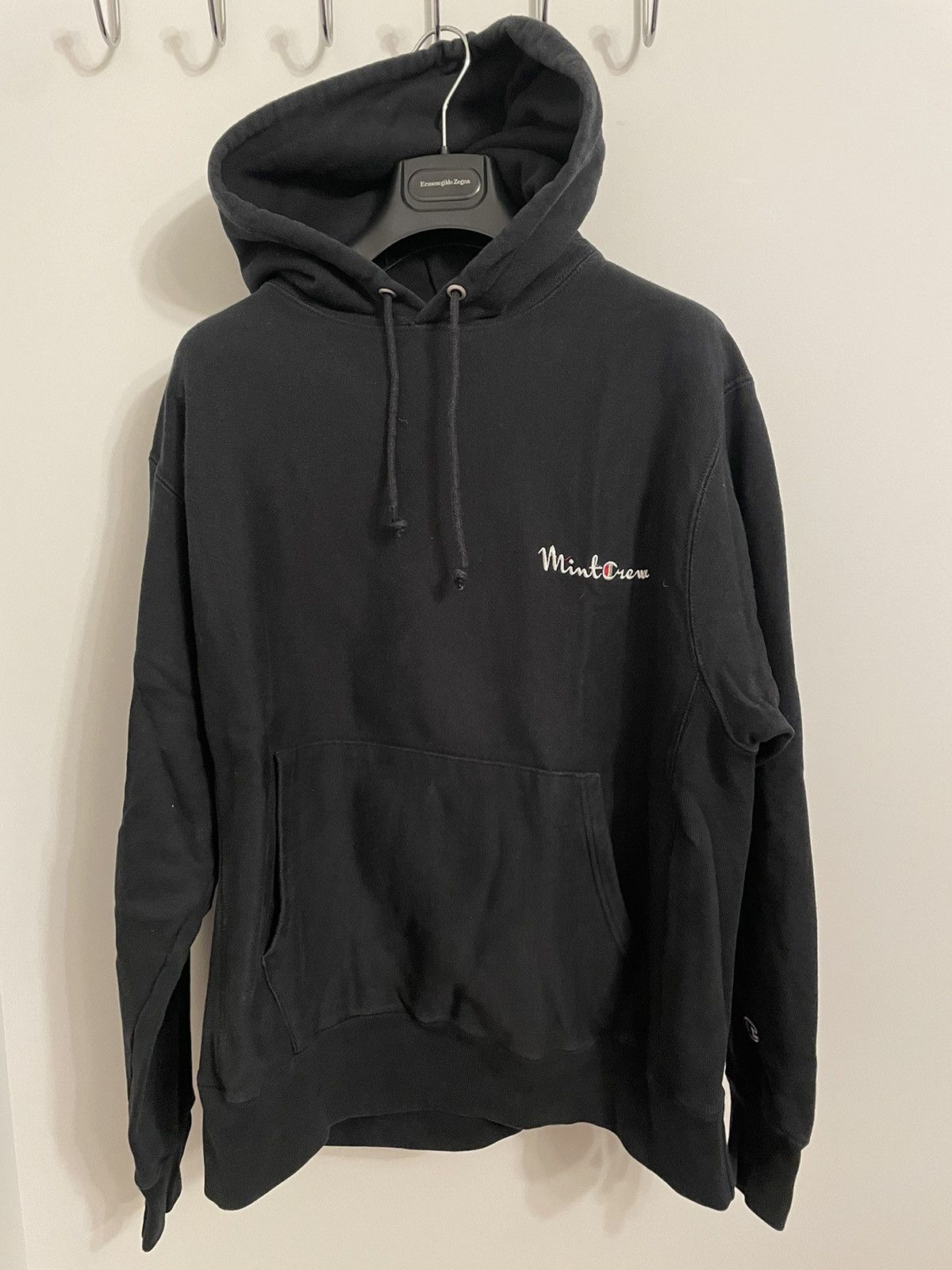 Champion Mintcrew x Champion Reverse Weave Hoodie black size large | Grailed