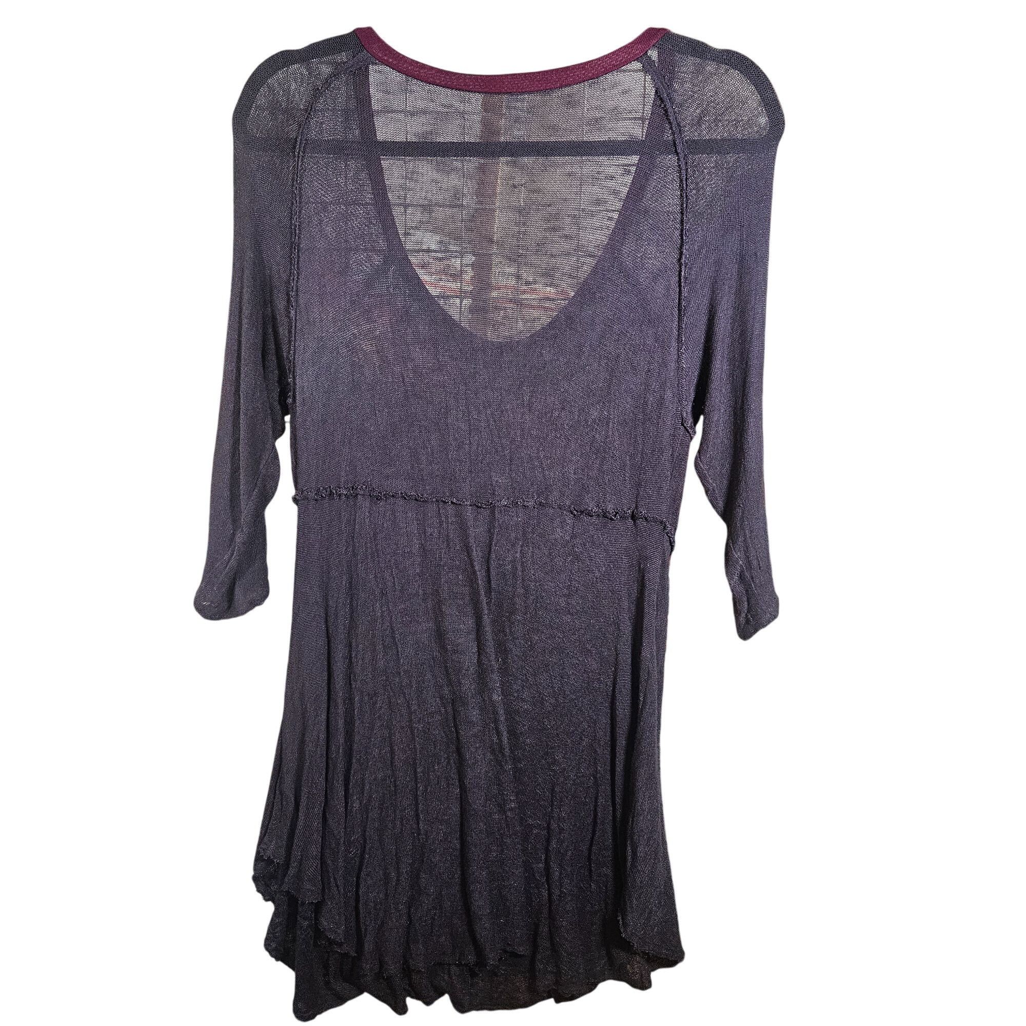 Free People Free People Wn Layering Tunic Top Purple L Whimsygoth Fairy Size L / US 10 / IT 46 - 3 Thumbnail