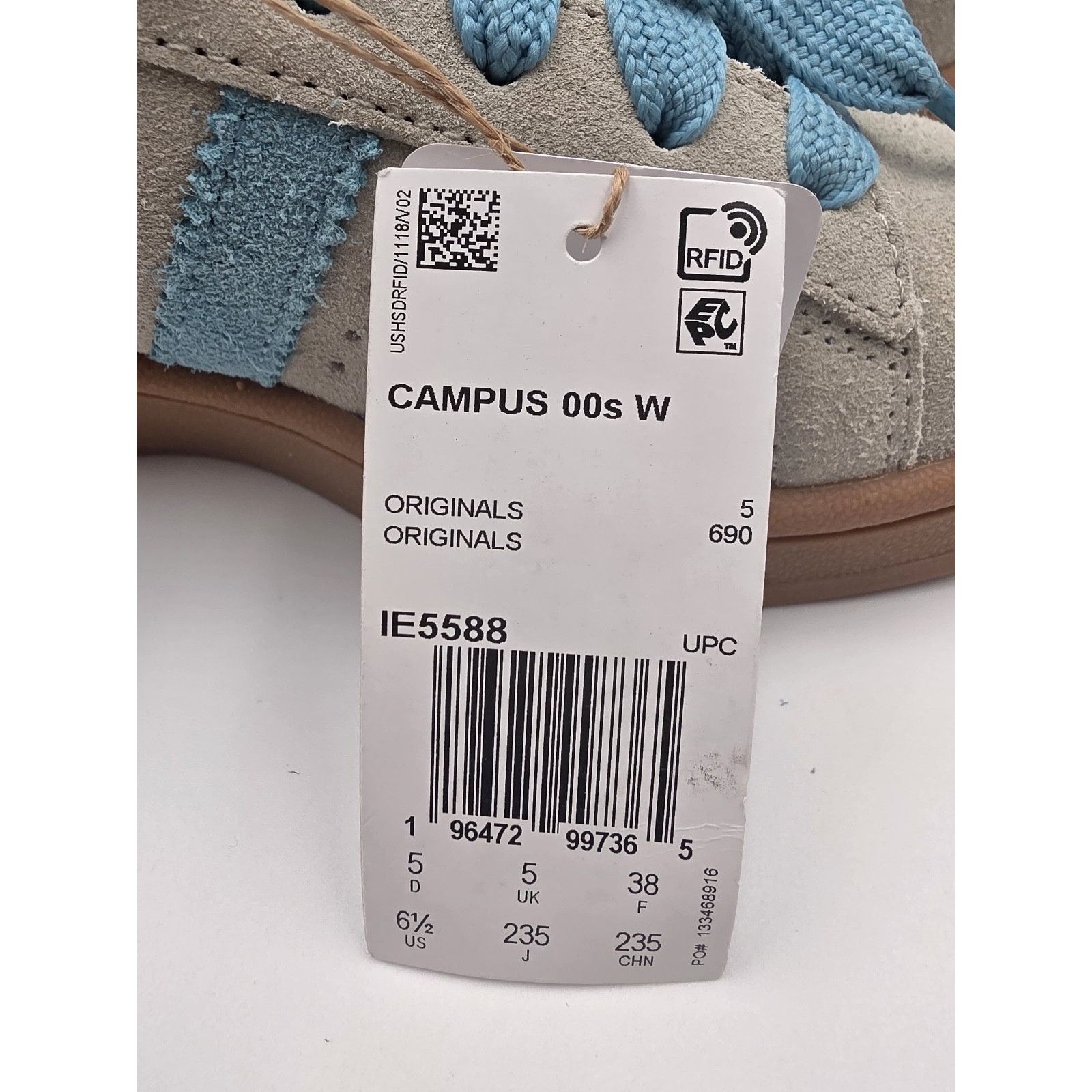 Adidas Adidas Campus 00s W Suede Sneakers Gray Blue Gum Sole Women’ Size US 6.5 / EU 39-40 - 6 Thumbnail