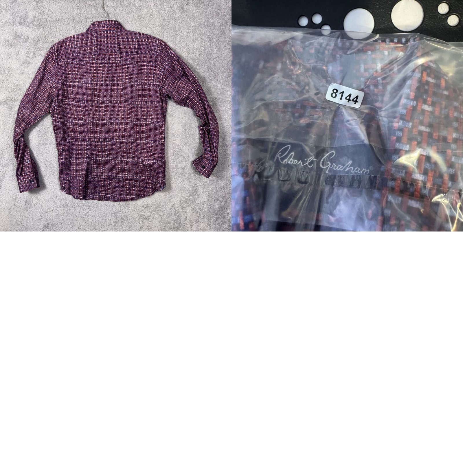 Robert Graham Robert Graham Shirt Mens S Tailored Fit Modern Americana Art AOP Geometric Long Sleeve Button-Up Red Cotton Vintage No Size US S / EU 44-46 / 1 - 9 Thumbnail