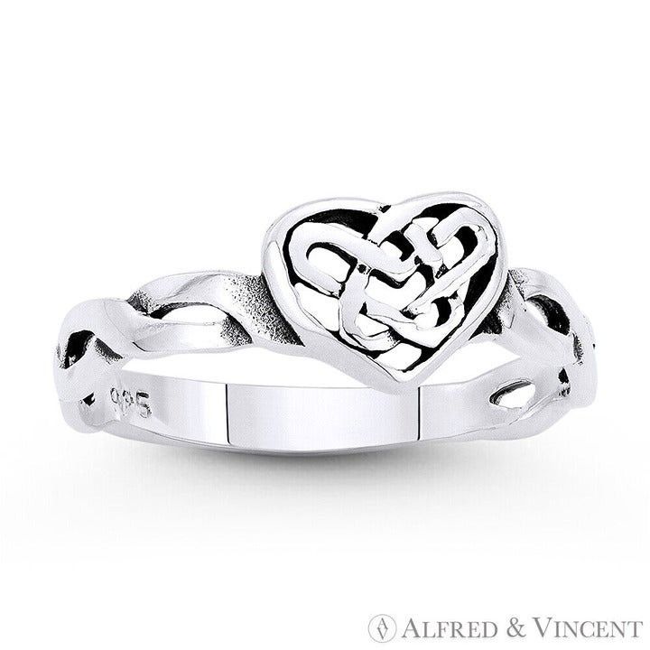 Other Heart & Celtic Knot Promise Ring in .925 Sterling Silver Size ONE SIZE - 1 Preview