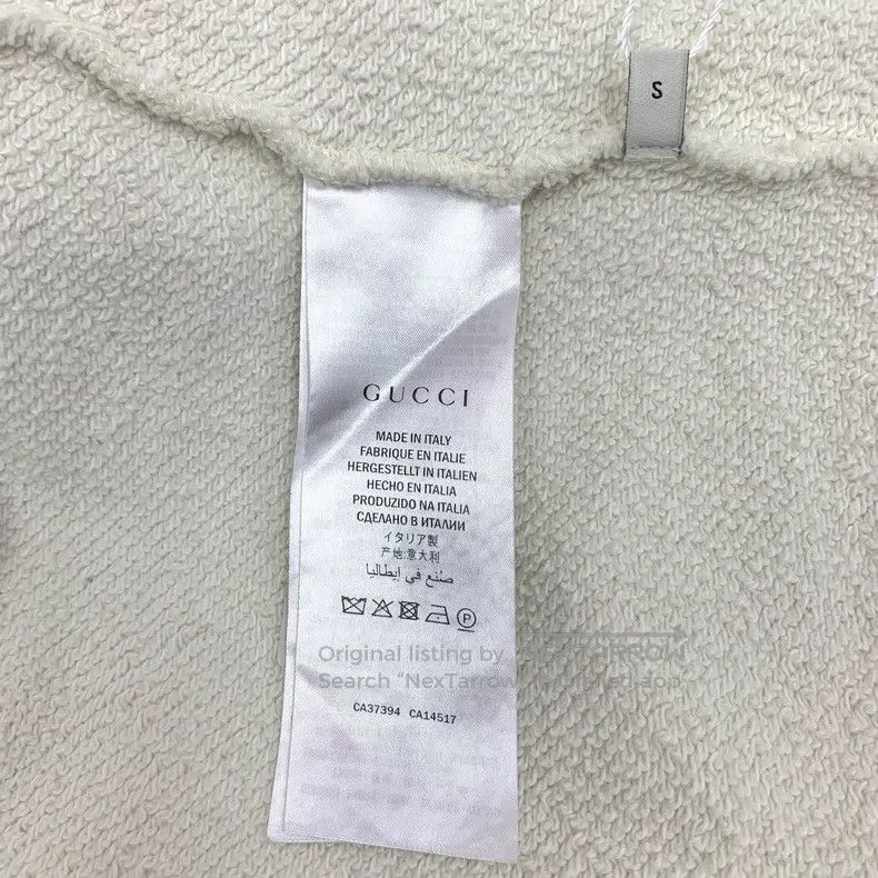 Gucci Gucci White logo letter teddy bear printed cotton hooded d Size US S / EU 44-46 / 1 - 6 Thumbnail