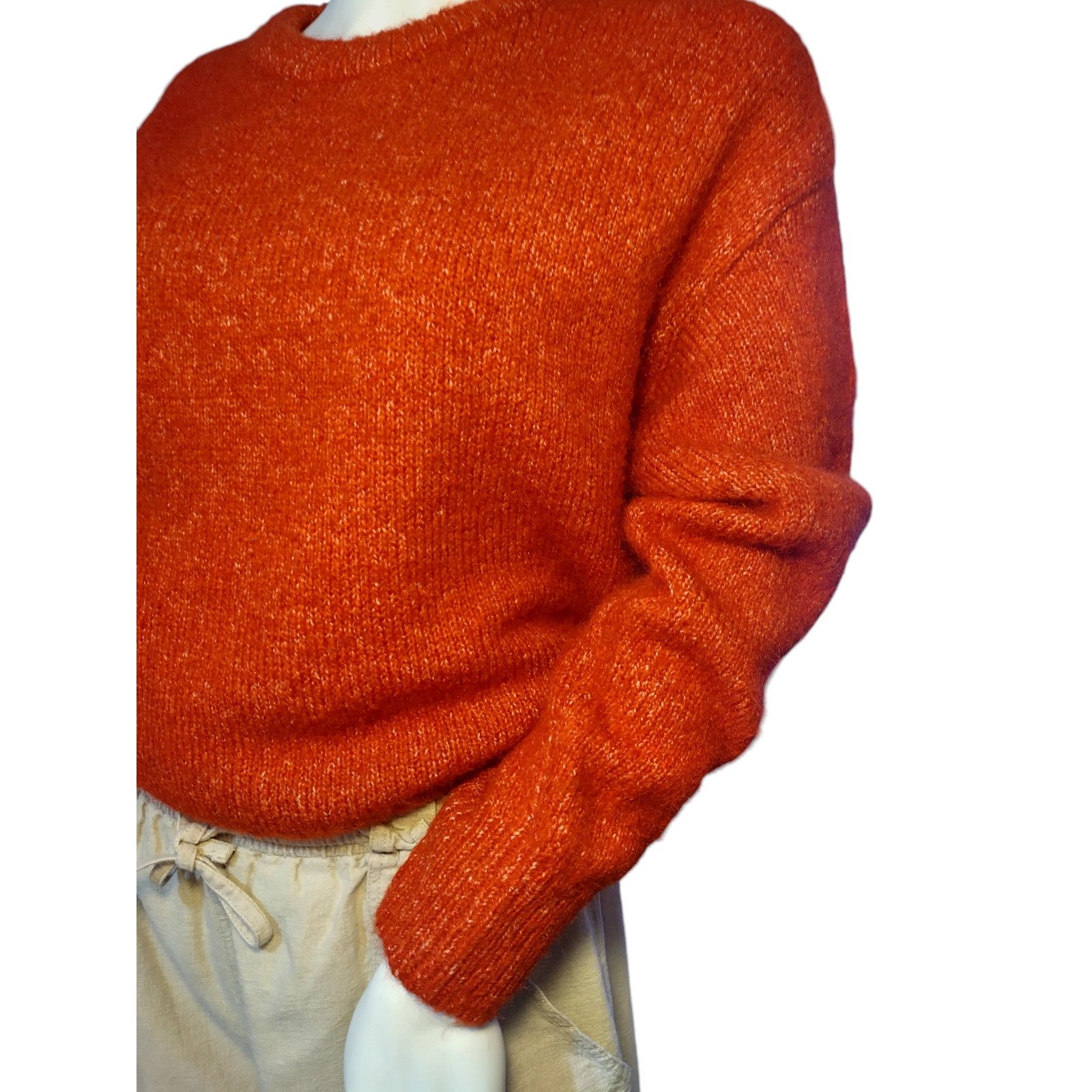 Old Navy Old Navy Sweater Long Sleeves Crew Neck Orange Sz Md Size M / US 6-8 / IT 42-44 - 3 Thumbnail