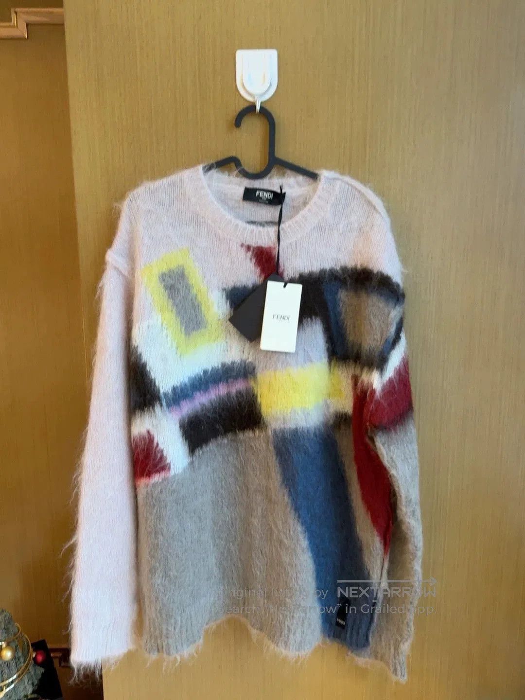 Fendi Multicolor Geometric Pattern Sweater.
