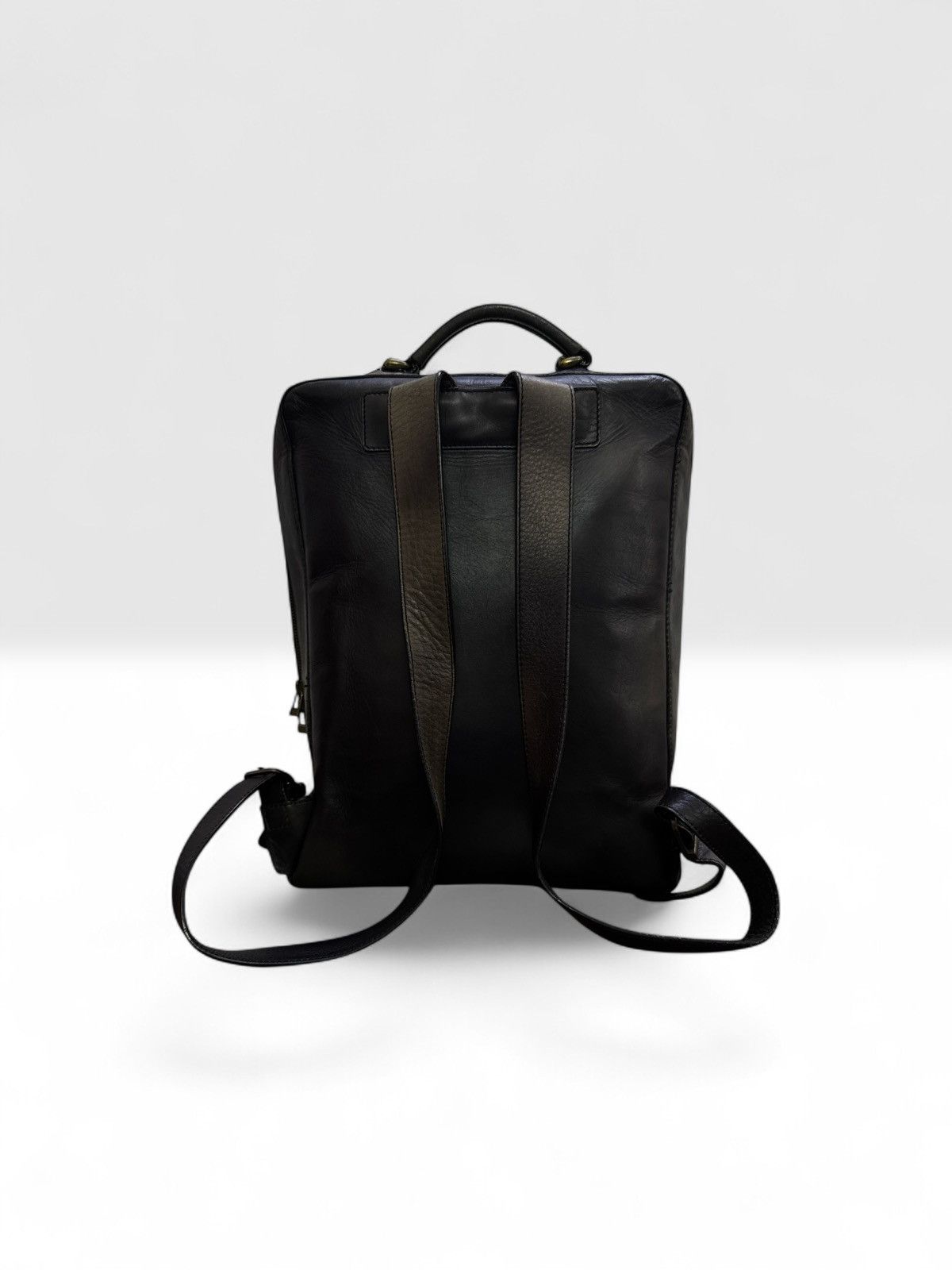 Japanese Brand MOTHERHOUSE JAPAN ANTIQUE SQUARE LEATHER BAGPACK Size ONE SIZE - 5 Thumbnail