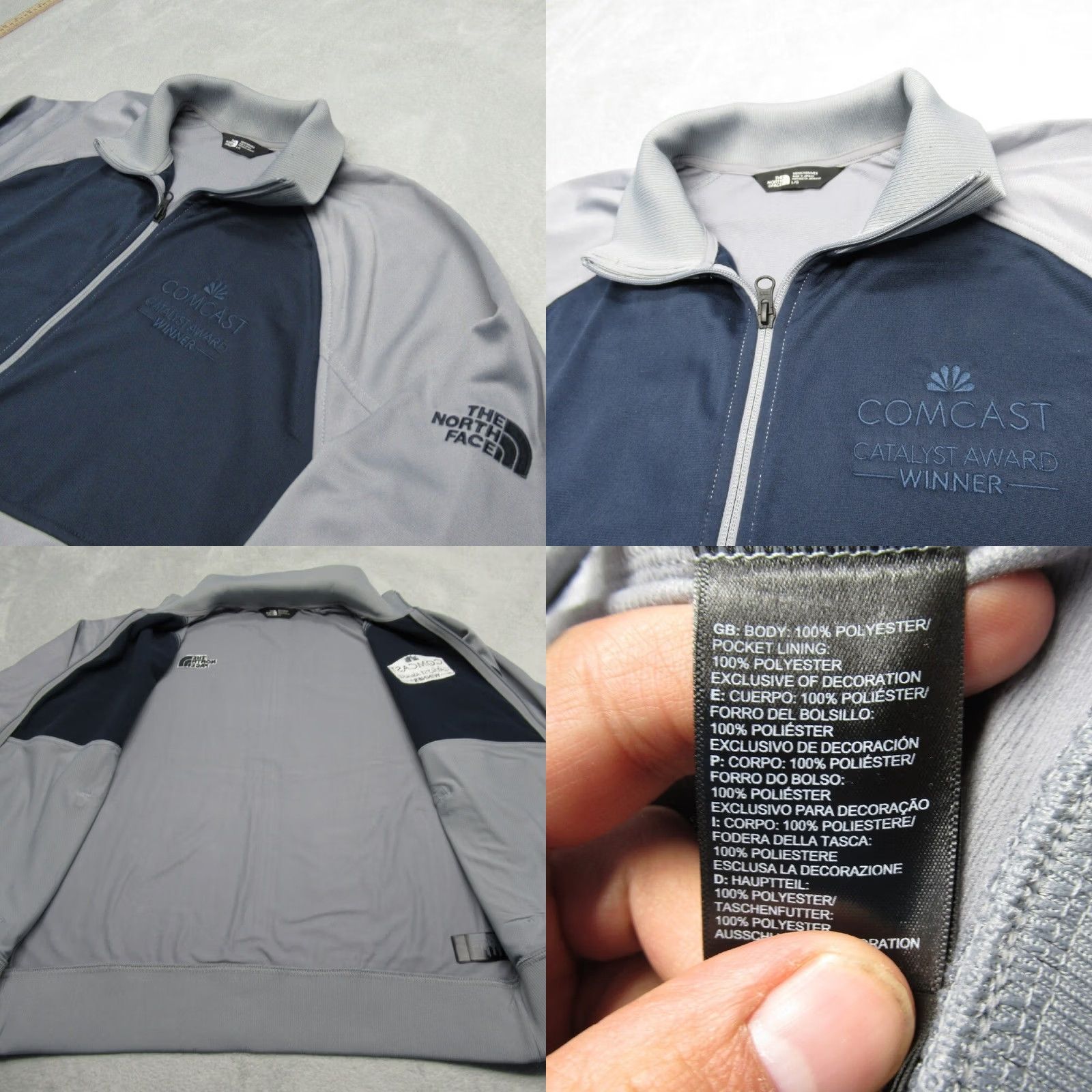 The North Face VINTAGE North Face Track Jacket Men Large Gray Hiking Full-Zip Tech Comcast Employee NEW Size US L / EU 52-54 / 3 - 8 Thumbnail