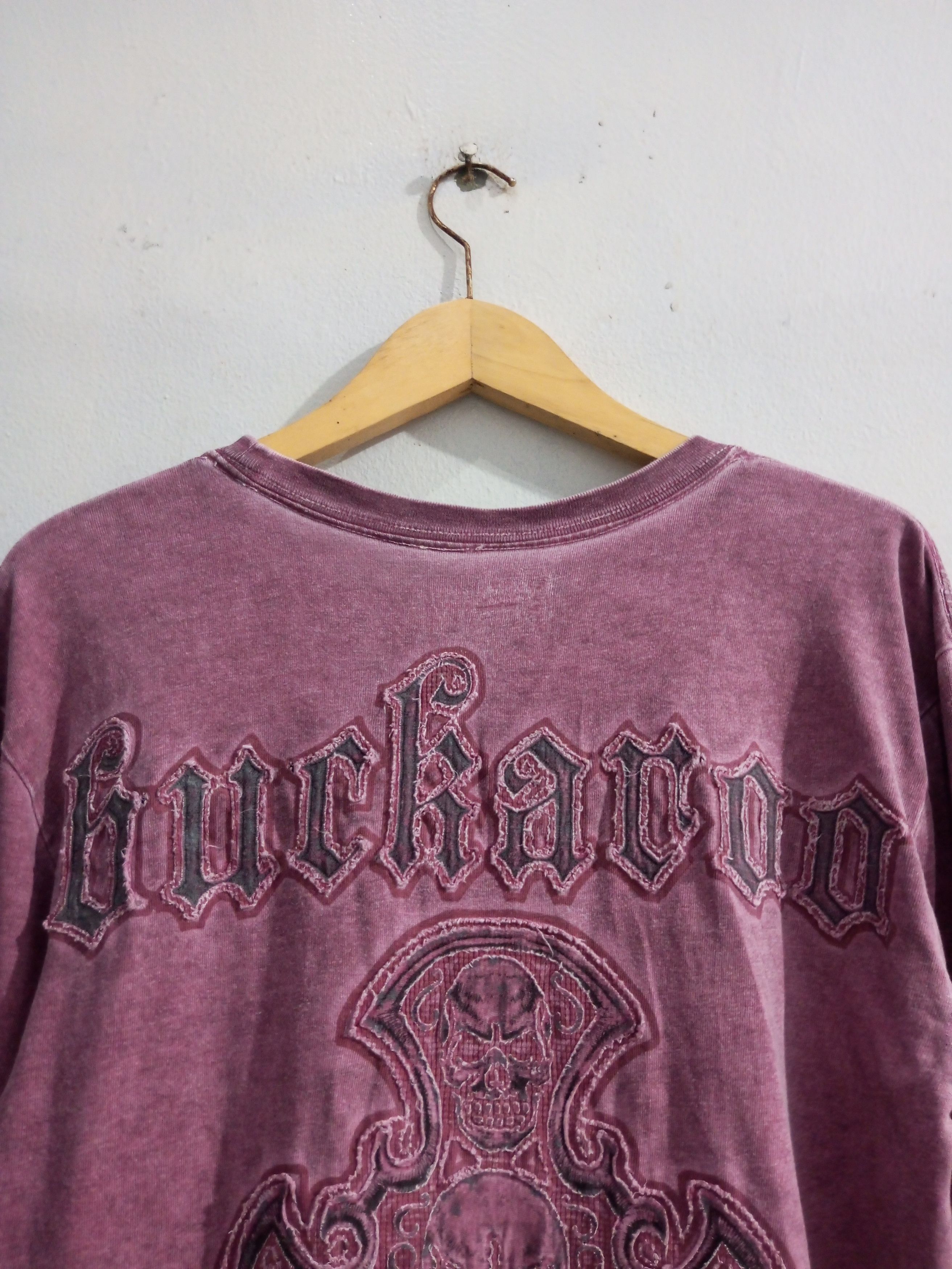 Japanese Brand Vintage Buckaroo skull cross distressed long sleeve tshirt Size US L / EU 52-54 / 3 - 9 Thumbnail