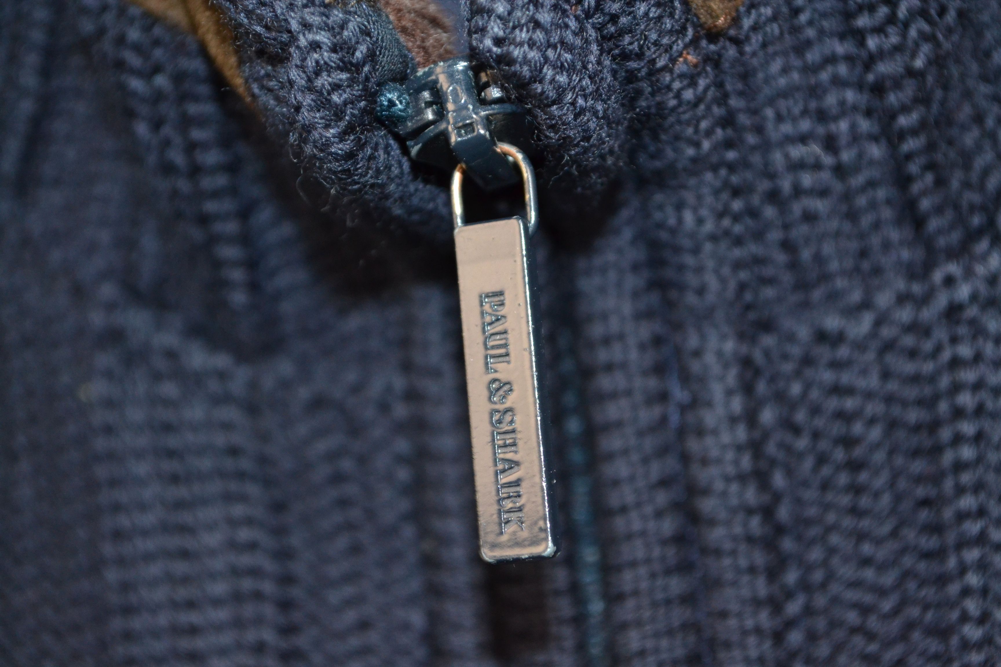 Paul & Shark Paul & Shark Bretagne Ribbed Knit Jacket Wool Leather Sydney Size US XL / EU 56 / 4 - 7 Thumbnail