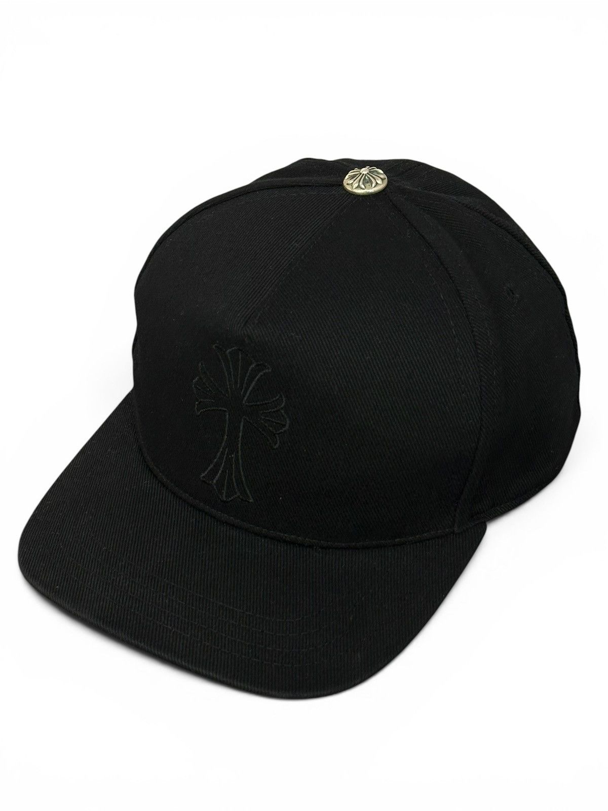 Chrome Hearts Chrome Hearts Cross Waxed Denim Baseball Cap Size ONE SIZE - 3 Thumbnail