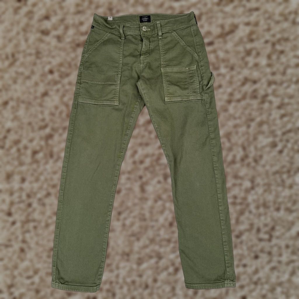 Citizens of Humanity Jeans Womens 25 Green Utility Carpenter Denim Tapered Cargo Stretch