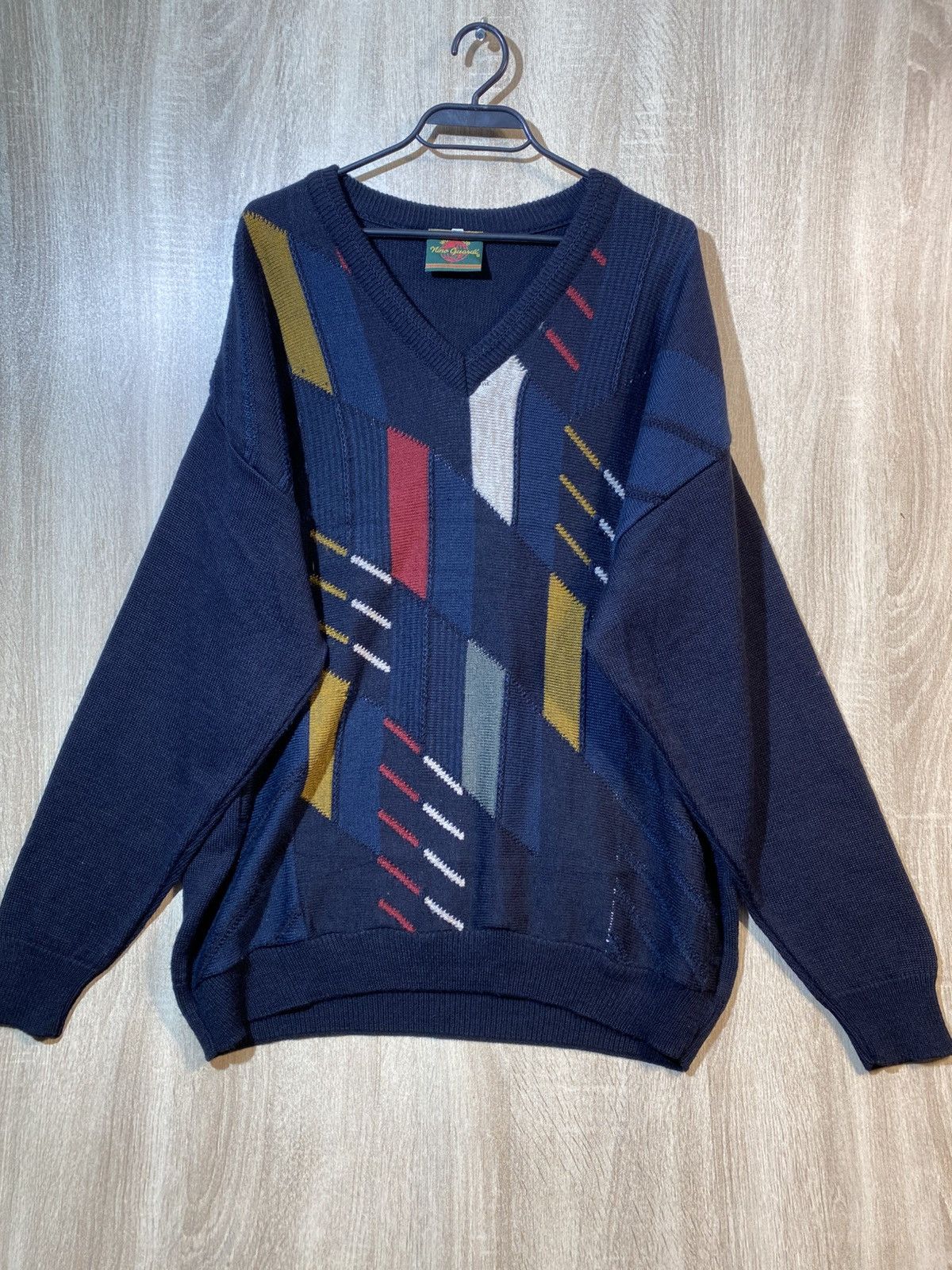 Designer × Vintage Vintage Nino Guardi men’s sweater size XL 30% Wool Size US XL / EU 56 / 4 - 1 Thumbnail