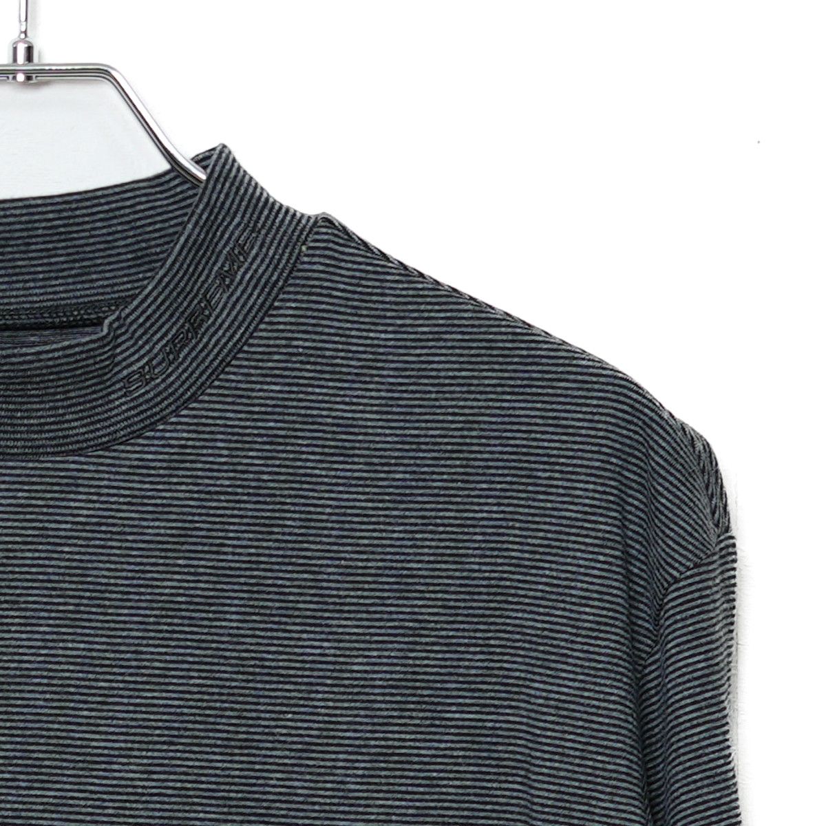 Supreme SUPREME MICRO STRIPE MOCK NECK T-SHIRT Size US M / EU 48-50 / 2 - 2 Thumbnail
