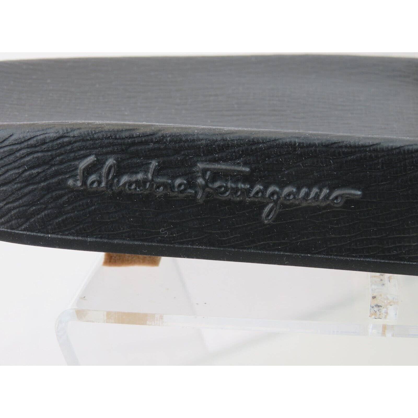 GROOVE 6 BEIGE BLACK RUBBER GANCINI LOGO SANDALS SLIDES 12 M
