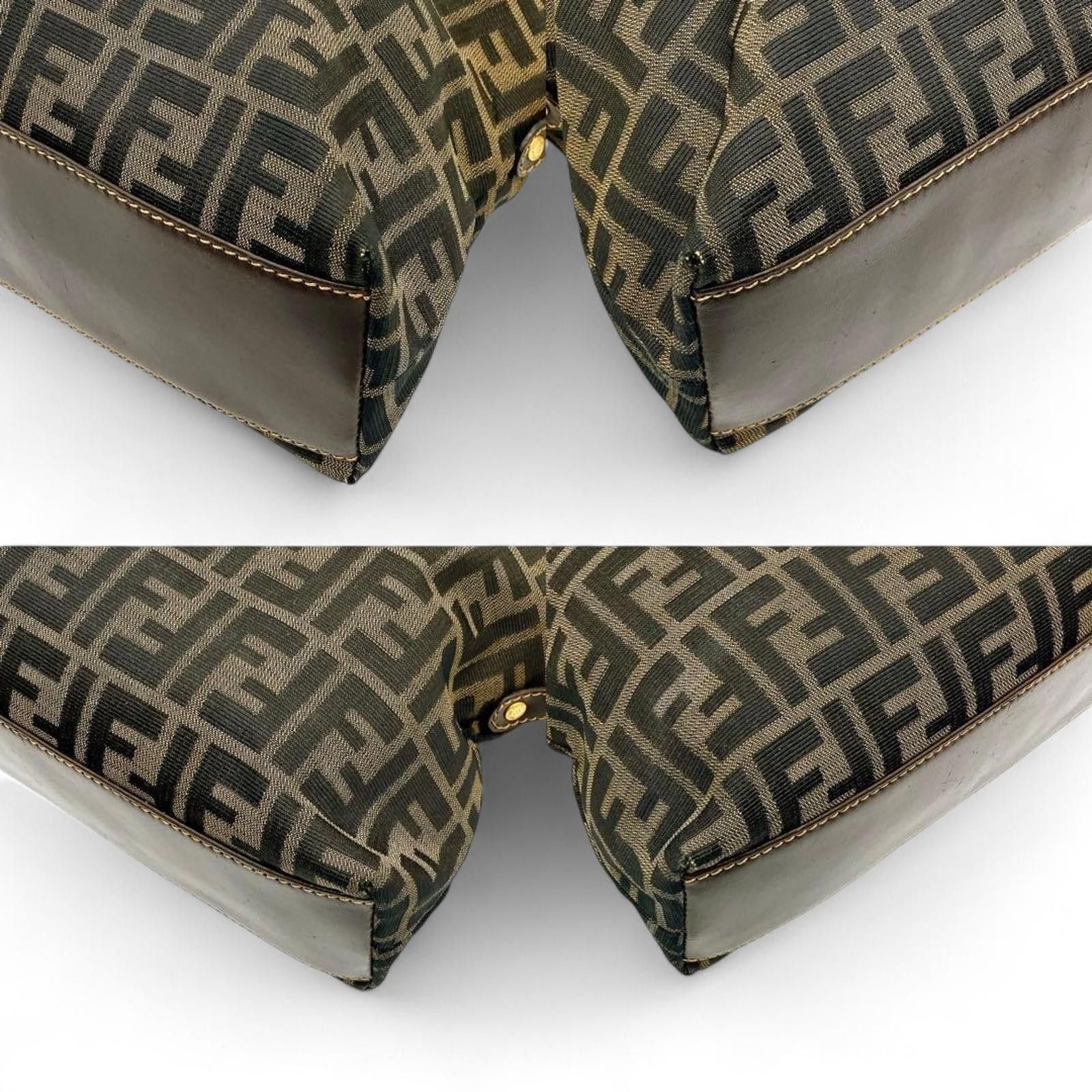 Fendi Fendi - Monogram Canvas Handbag Leather Handles Size ONE SIZE - 6 Thumbnail