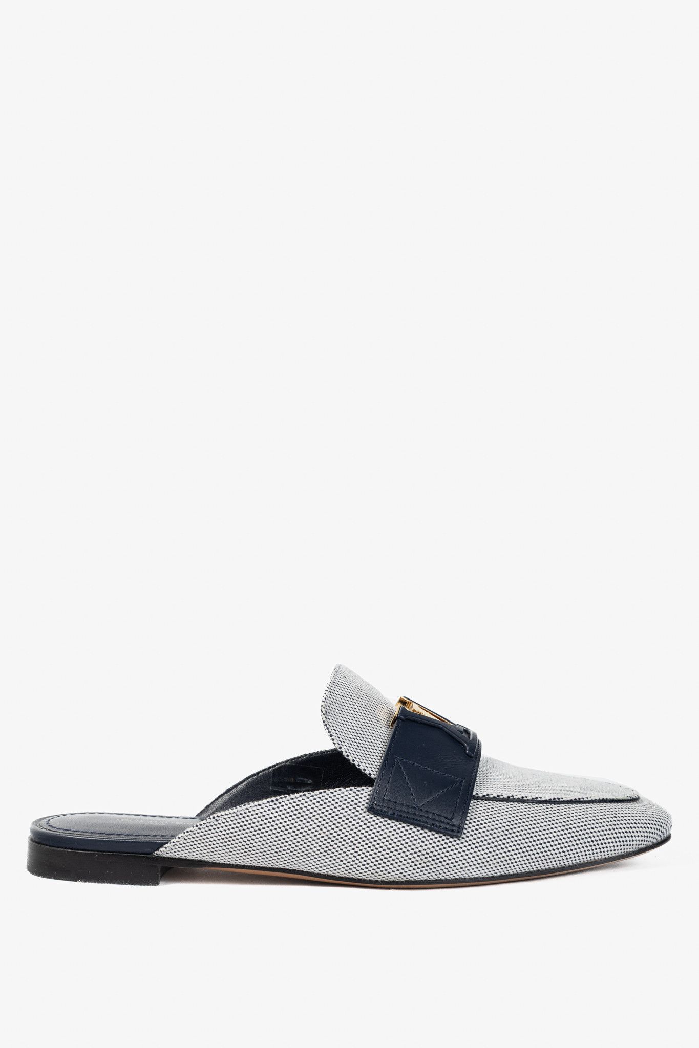 Louis Vuitton Louis Vuitton LV Mare White & Navy Open Back Loafers Size US 7.5 / IT 37.5 - 2 Thumbnail