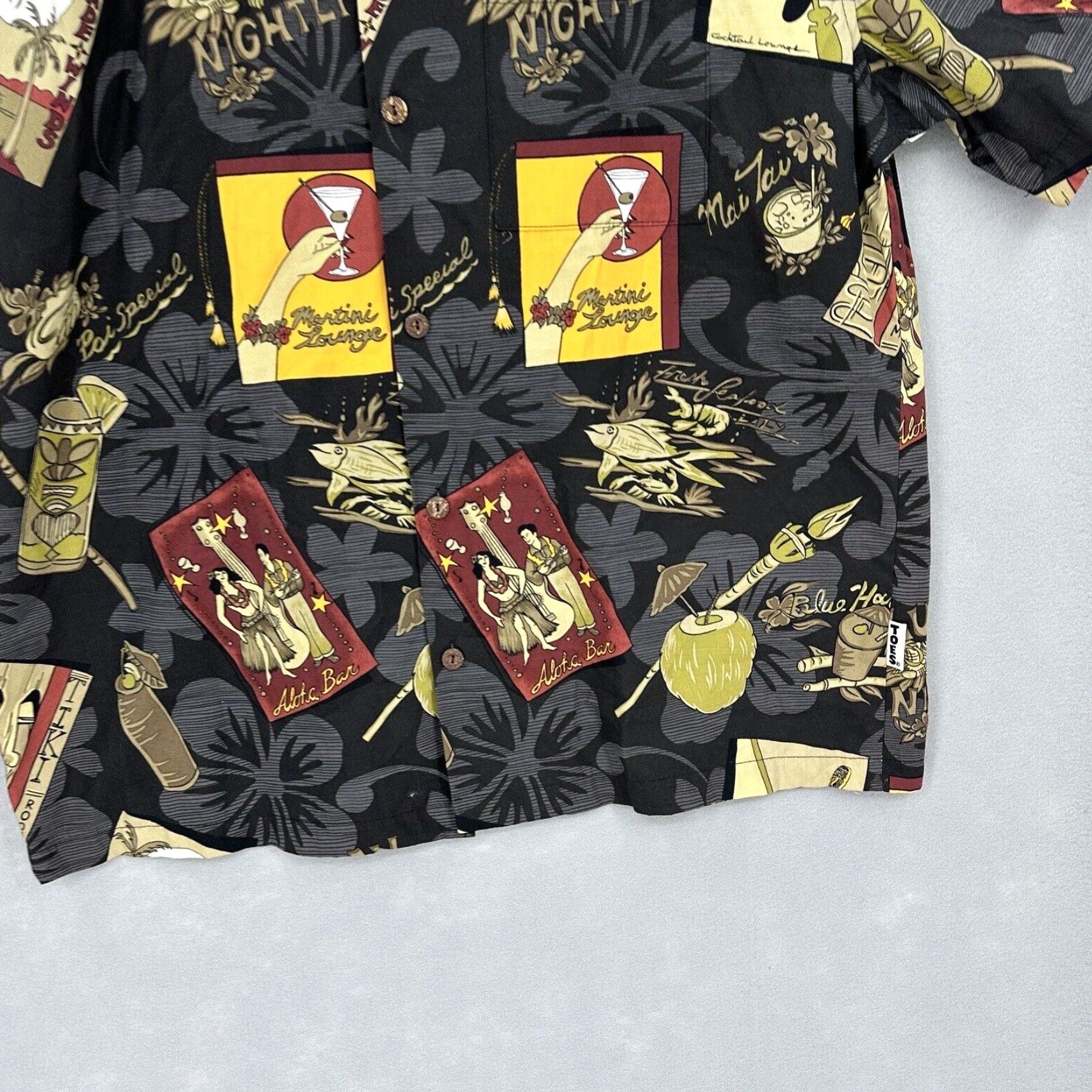 Vintage VINTAGE Toes On The Nose Hawaiian Shirt Mens L Tiki Bar Martini Lounge Aloha Luau Hula Size US L / EU 52-54 / 3 - 5 Thumbnail