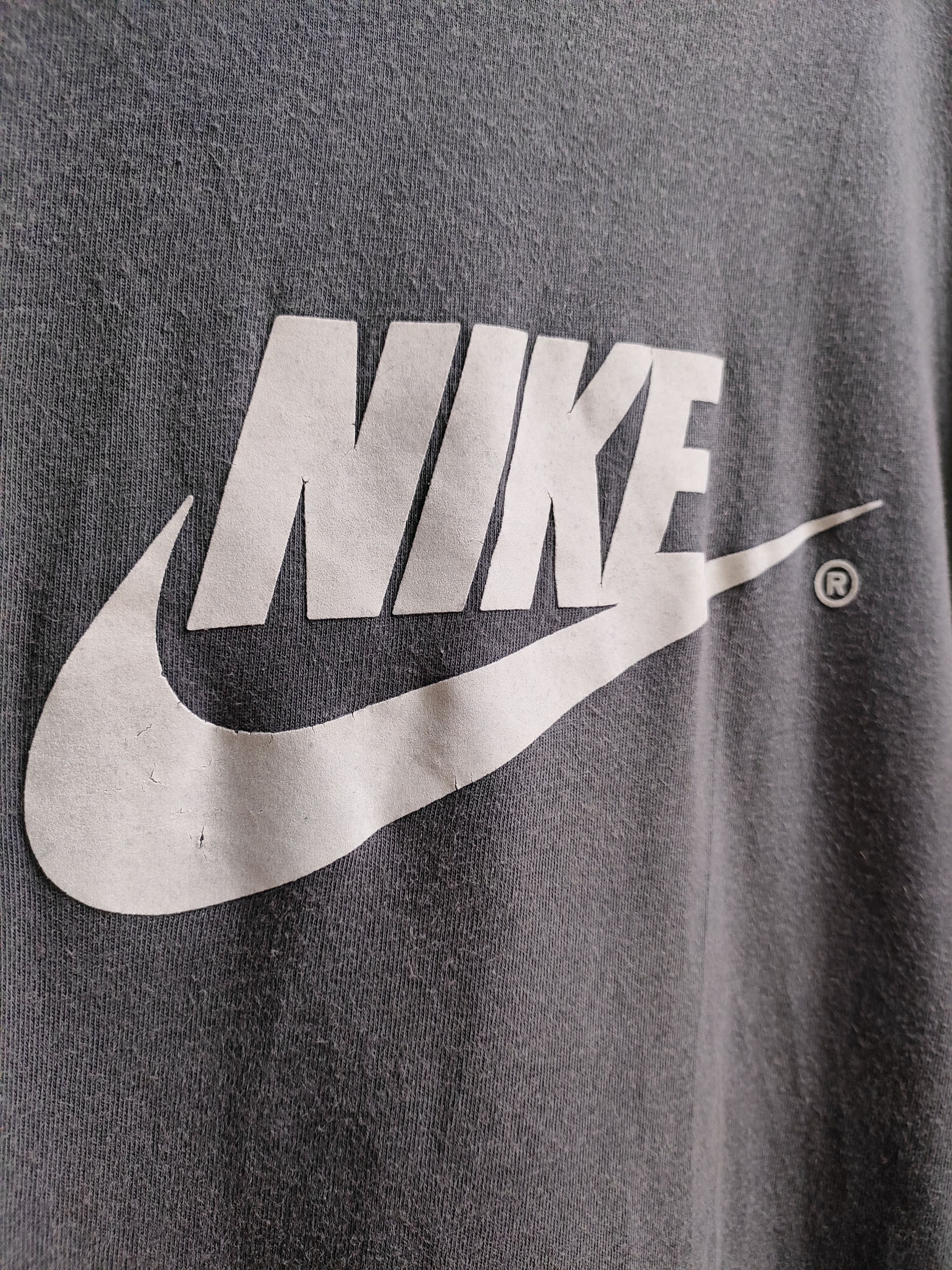 Nike Nike Vintage Faded Sunfade Tee Big Logo Spellout Print Size US XL / EU 56 / 4 - 2 Thumbnail