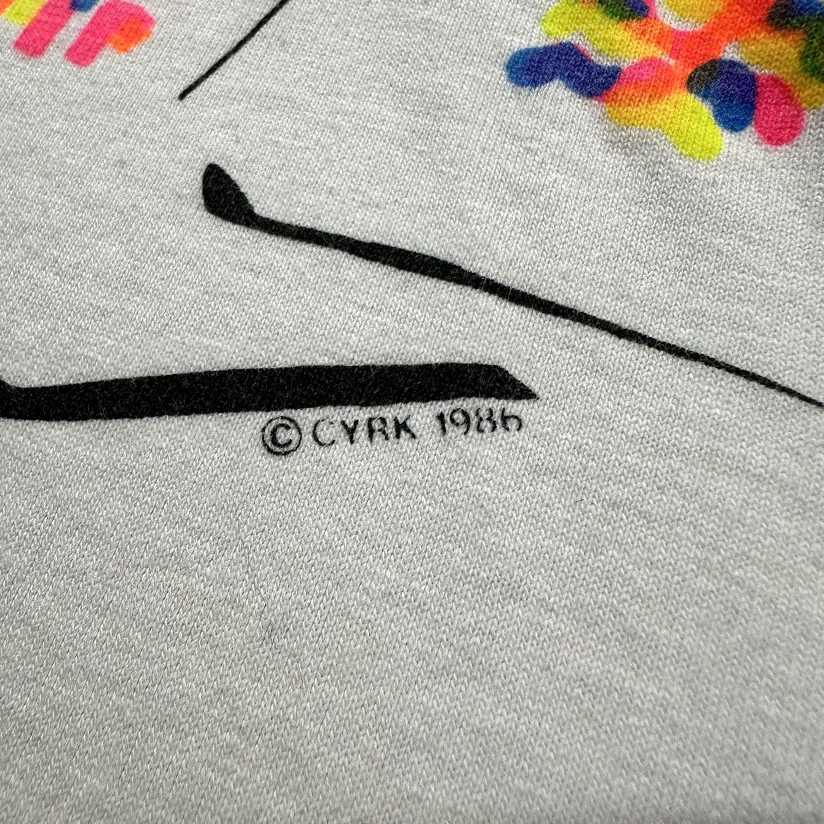 Vintage VINTAGE Cyrk Shirt Men L White We Be Jammin 86 USA 80s Stitch Long Sleeve Crew Neck Cotton T-Shirt Size US L / EU 52-54 / 3 - 7 Thumbnail
