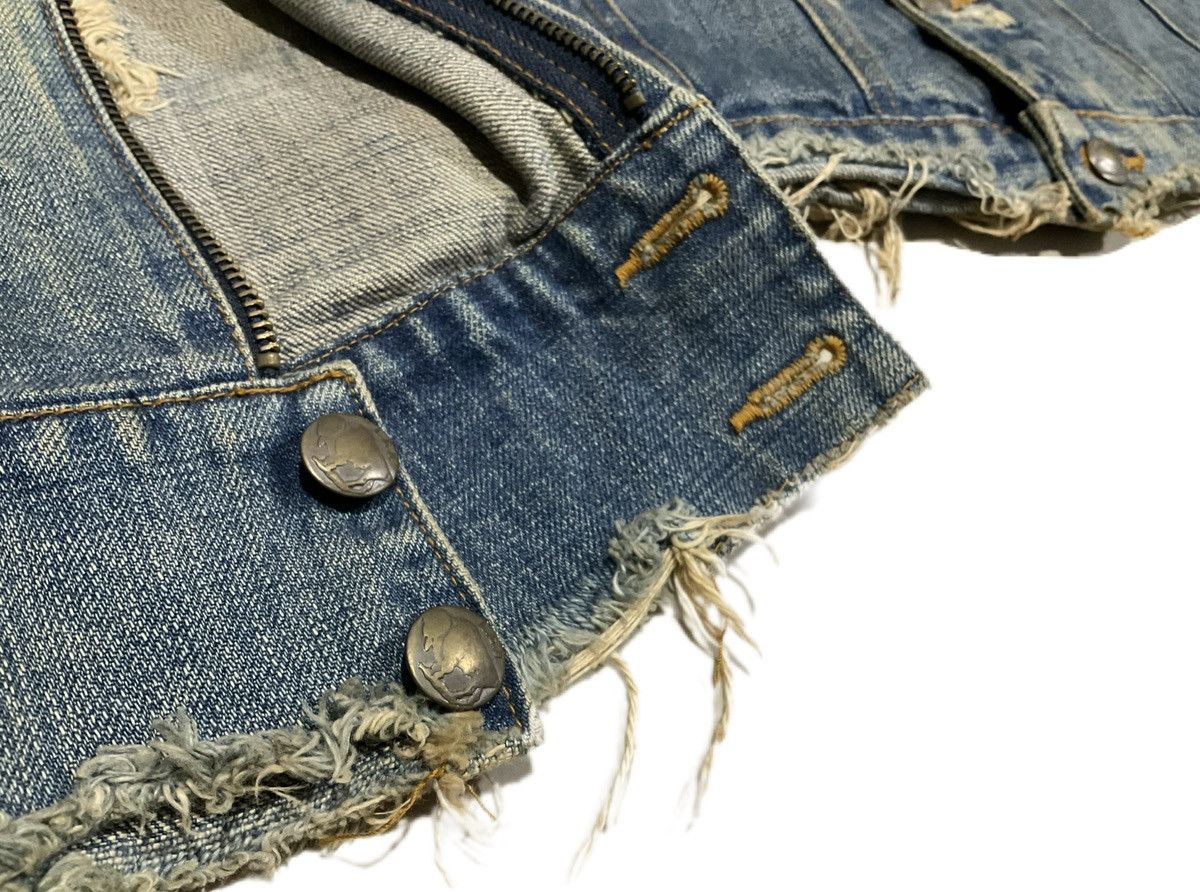 Hysteric Glamour × If Six Was Nine × Le Grande Bleu (L.G.B.) 🔥Rare Archived L.G.B. Destroy Frayed Denim Jacket Size US M / EU 48-50 / 2 - 11 Thumbnail