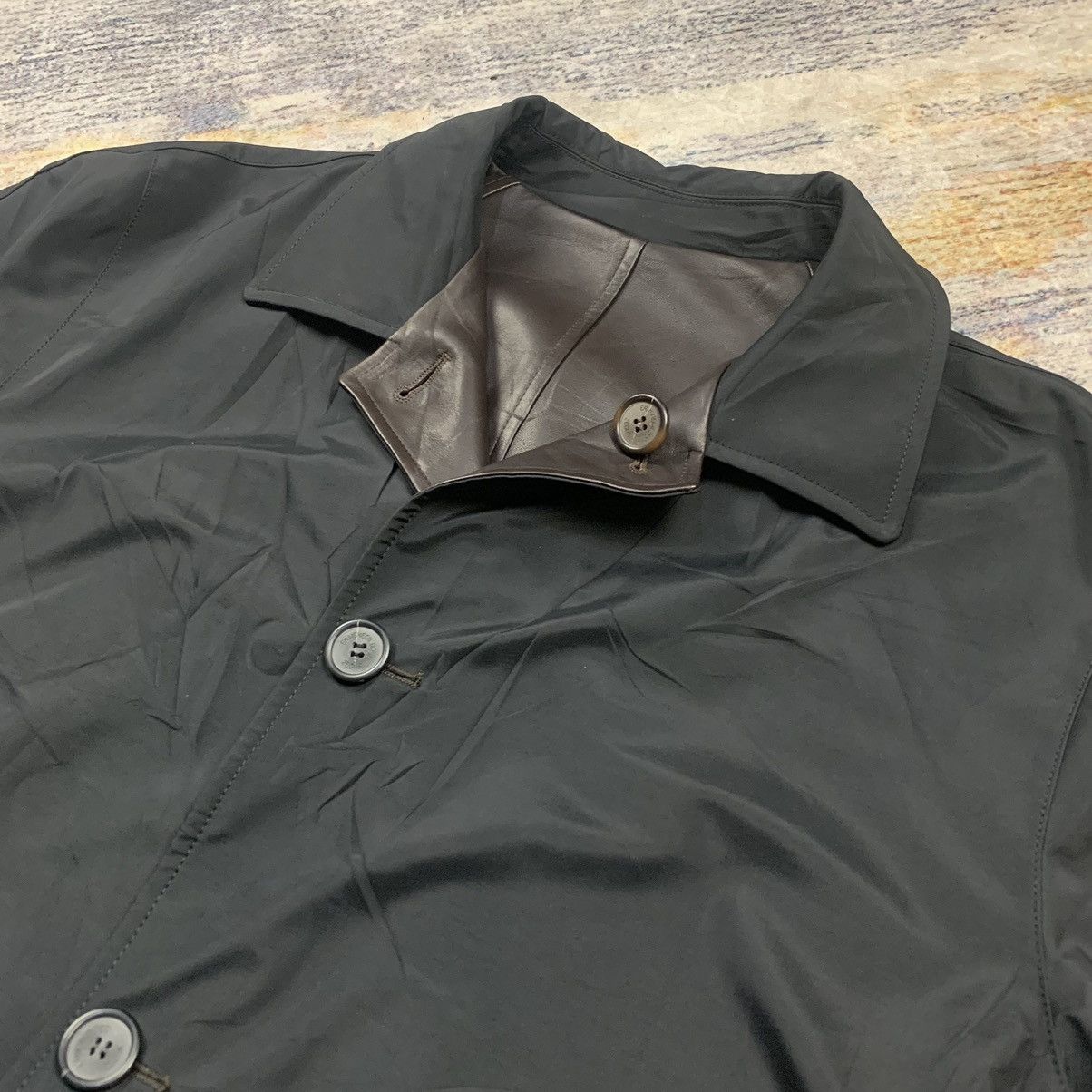 Ermenegildo Zegna Ermenegildo Zegna reversible nylon leather coat jacket Size US M / EU 48-50 / 2 - 10 Thumbnail