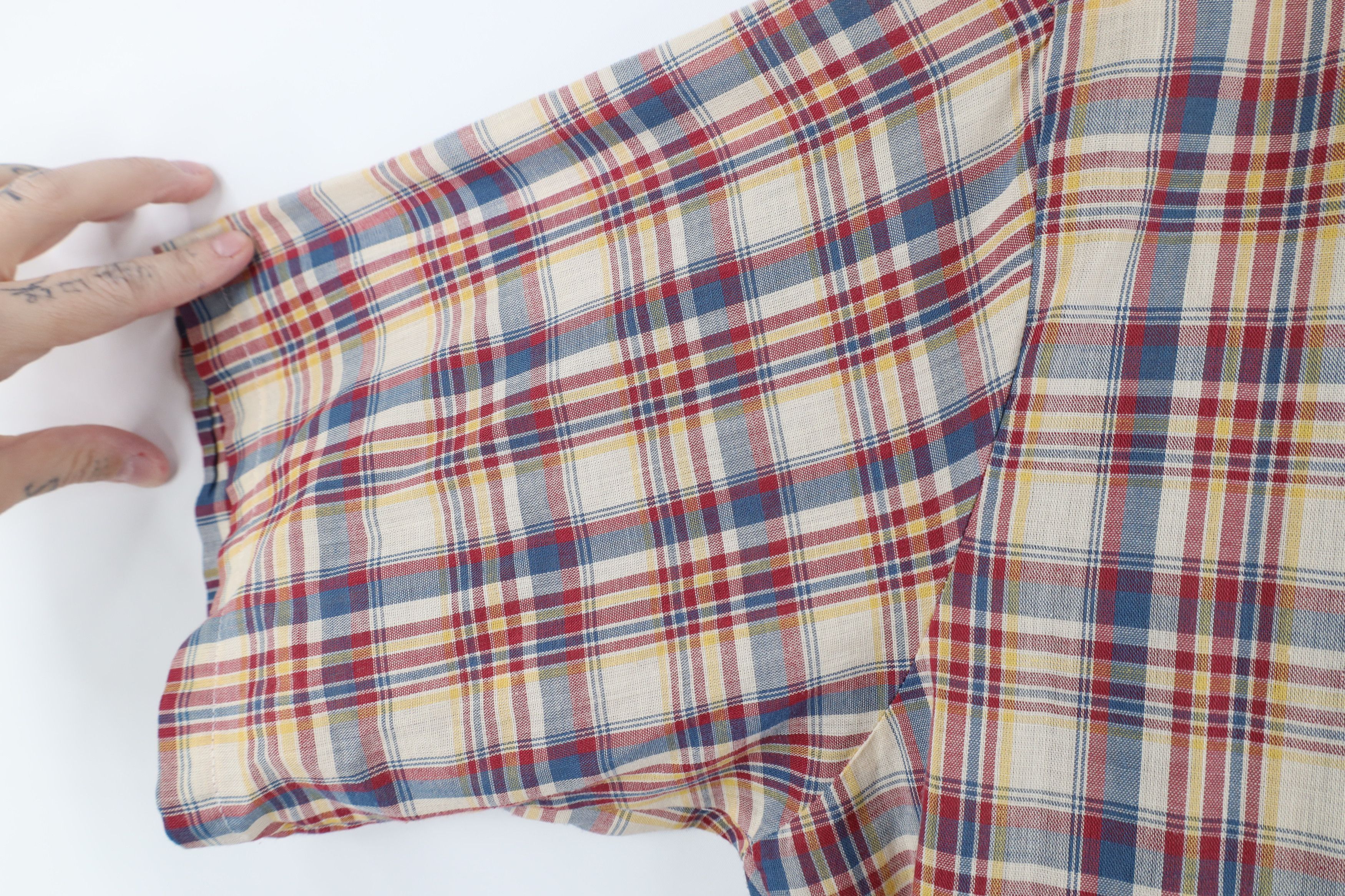 Vintage Vintage 70s Streetwear Plaid Short Sleeve Button Shirt Size US L / EU 52-54 / 3 - 6 Thumbnail