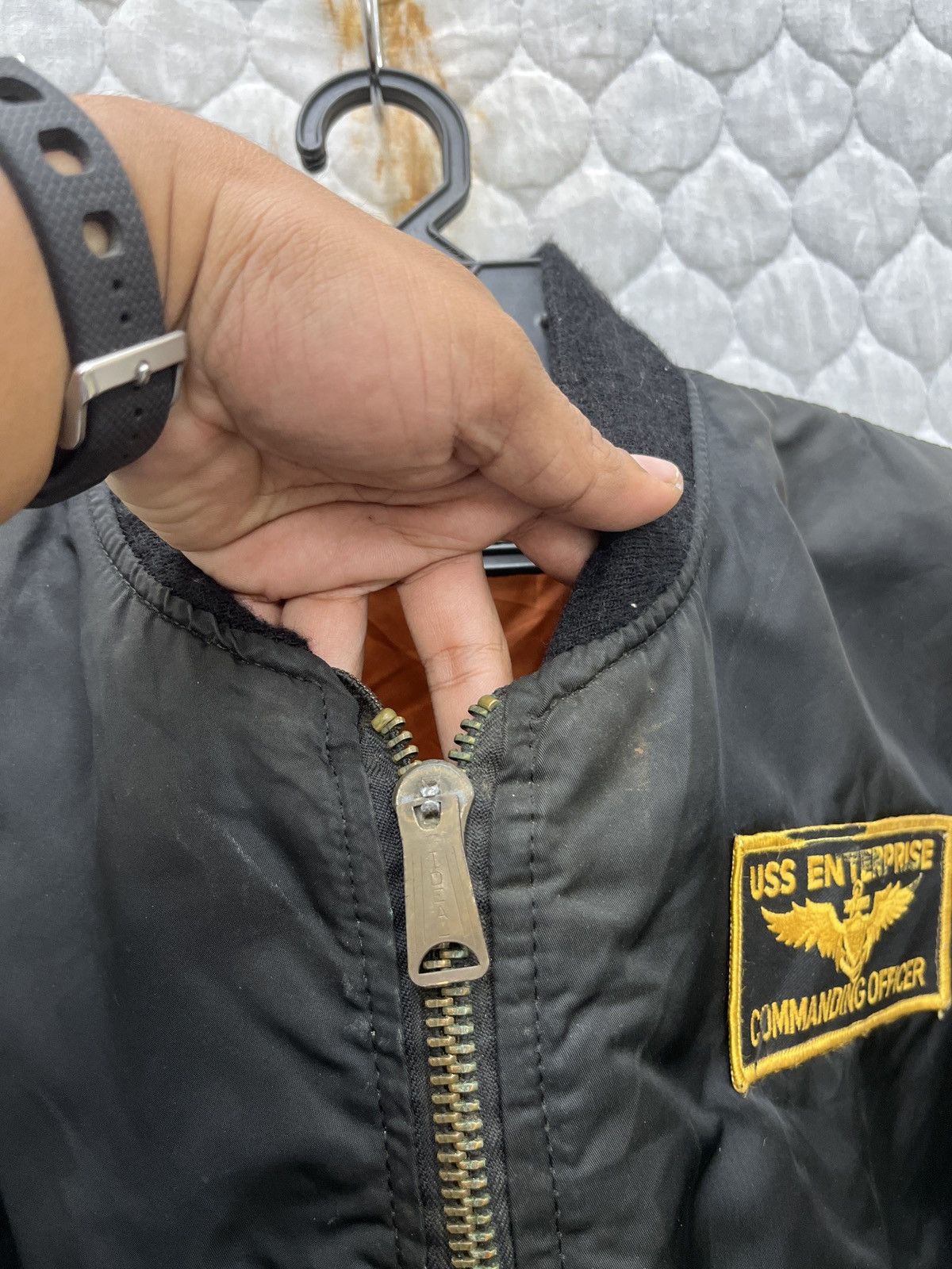 Vintage 🔥🔥🔥STEALS VTG USS ENTERPRISE COMANDING OFFICER MA1 JACKET Size US M / EU 48-50 / 2 - 6 Thumbnail