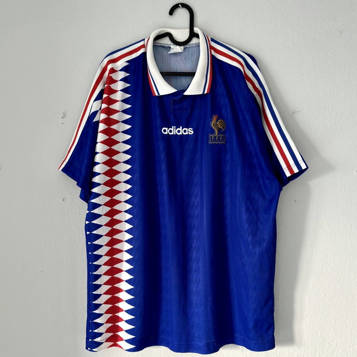 Adidas × Vintage 1994 1996 France National Adidas Vintage Soccer Jersey Shirt Size US XL / EU 56 / 4 - 3 Thumbnail