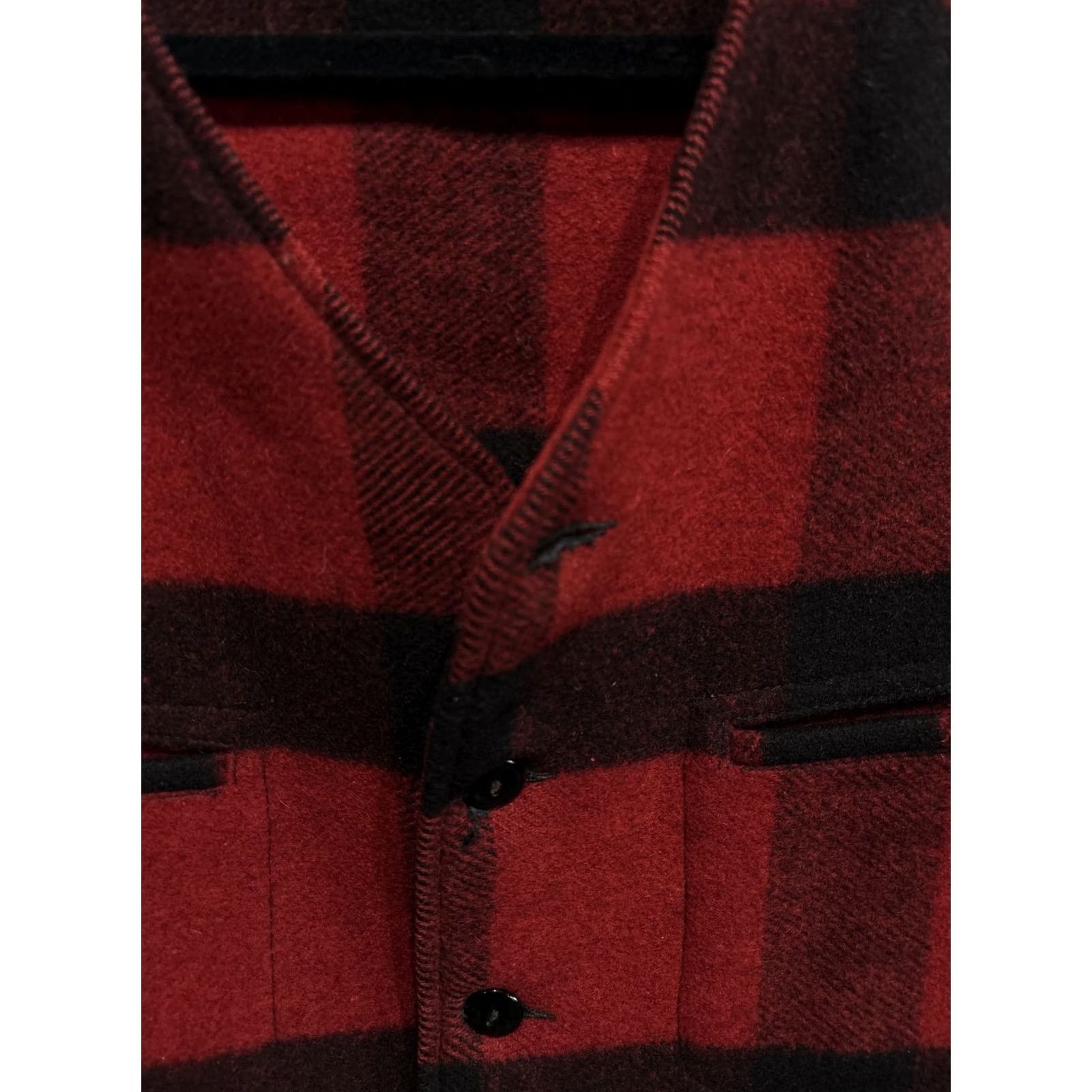 Chippewa VINTAGE Chippewa Woolen Mills Vest Mens Large Wool Western Rancher Plaid Buffalo Red Size US L / EU 52-54 / 3 - 3 Thumbnail