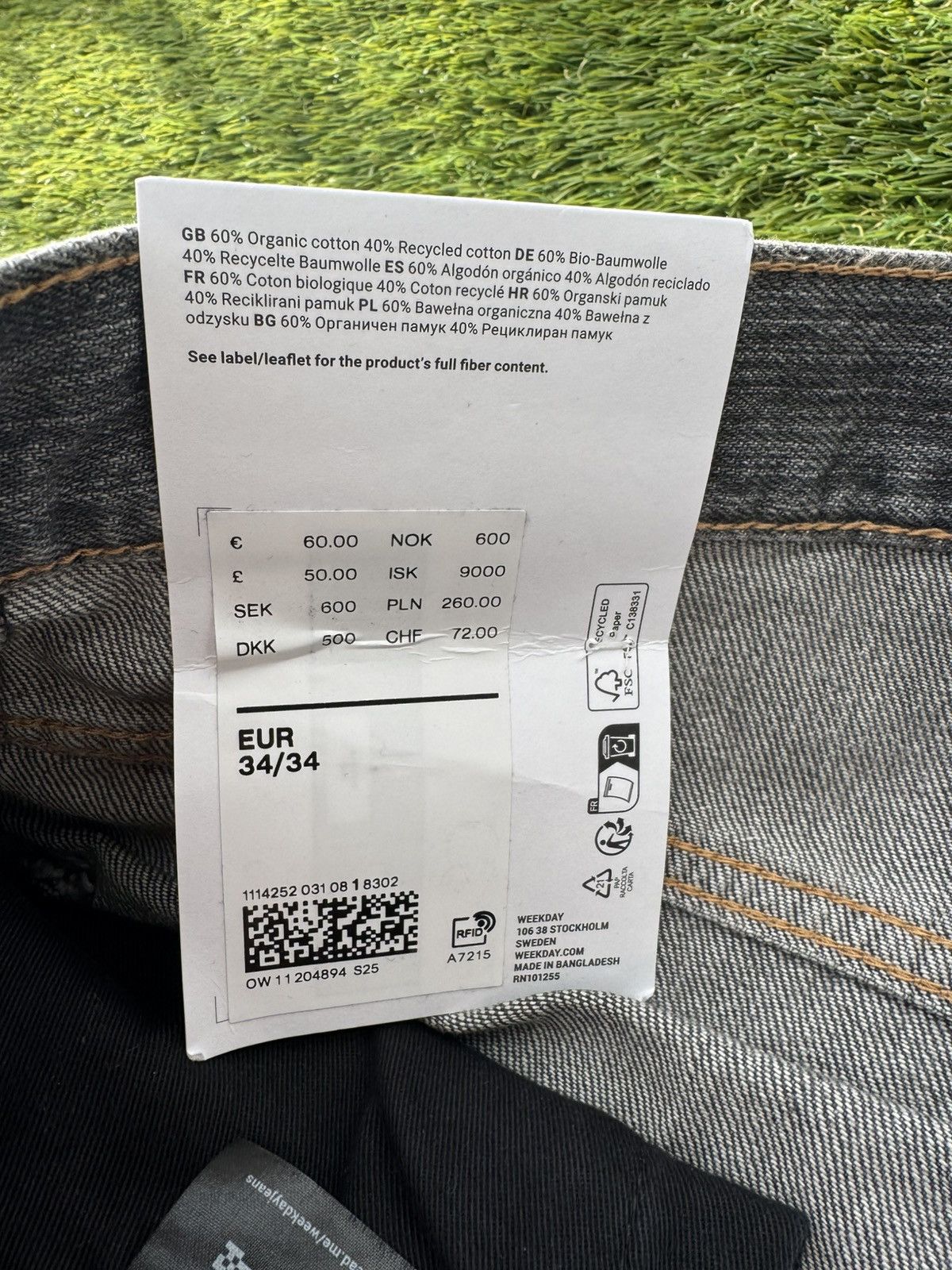 Weekday WEEKDAY Astro Baggy jeans Mine Grey (New) Size US 34 / EU 50 - 4 Thumbnail