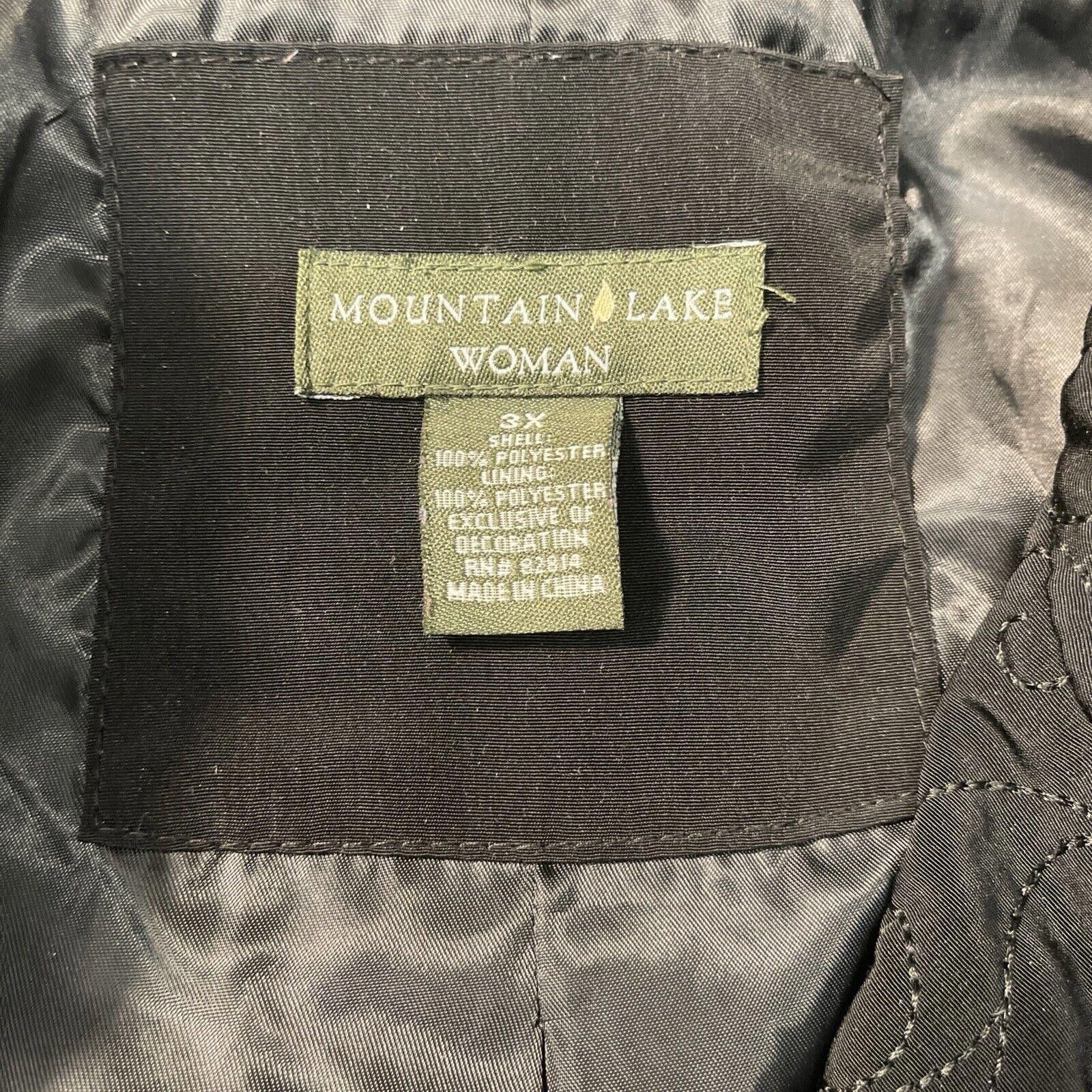 Designer Mountain Lake Women’s Size 3X Black Quilted Buttoned Jacket Size 3XL / US 20-22 - 5 Thumbnail