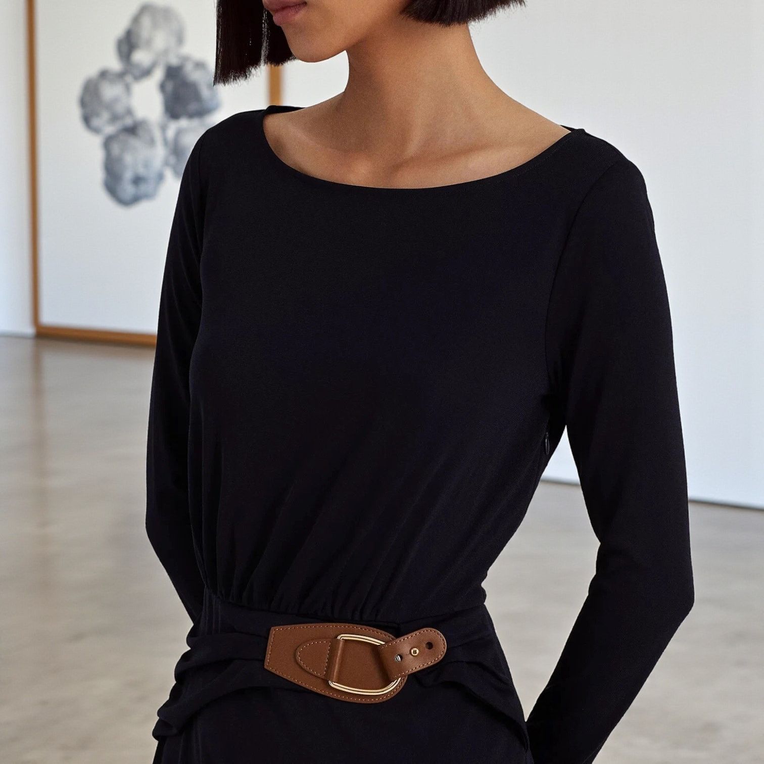 Lauren Ralph Lauren NWT - Ralph Lauren Buckle Trim Stretch Jersey Navy Dress 2 Size XS / US 0-2 / IT 36-38 - 4 Thumbnail