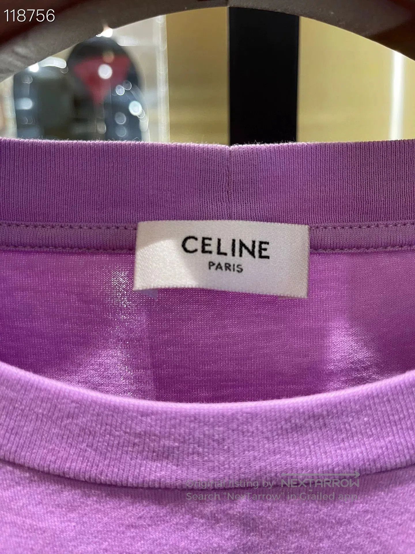 Celine Celine 2022 Purple Letter Short Sleeve T. Size S / US 4 / IT 40 - 5 Thumbnail