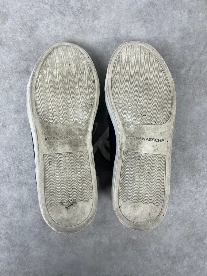 Kris Van Assche Kris Van Assche Megalaced Navy Blue Leather Sneakers Size US 8 / EU 41 - 7 Thumbnail