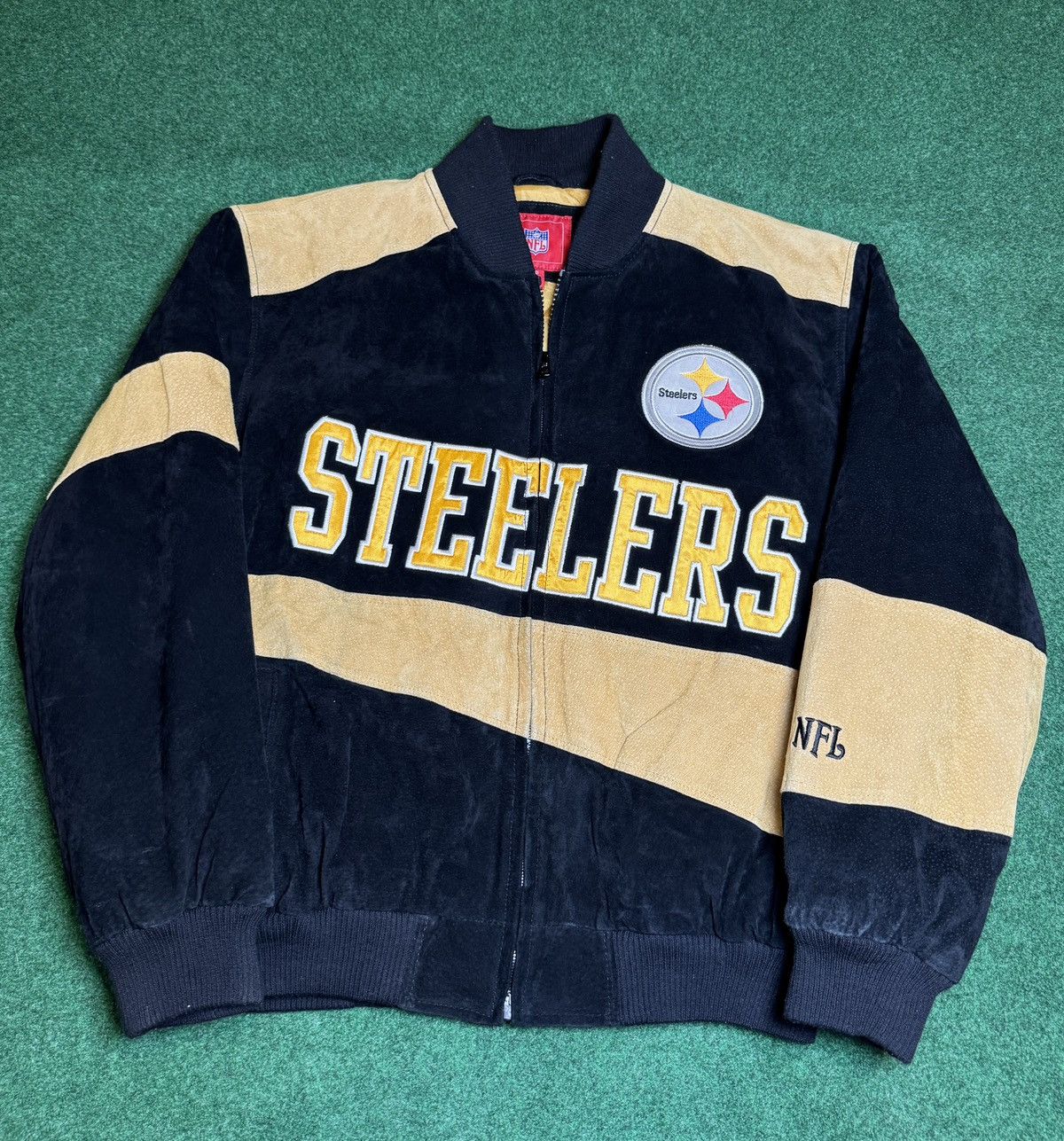 G-III × NFL × Vintage Vintage Y2K Pittsburg Steelers Leather Varsity Jacket Size US L / EU 52-54 / 3 - 1 Thumbnail