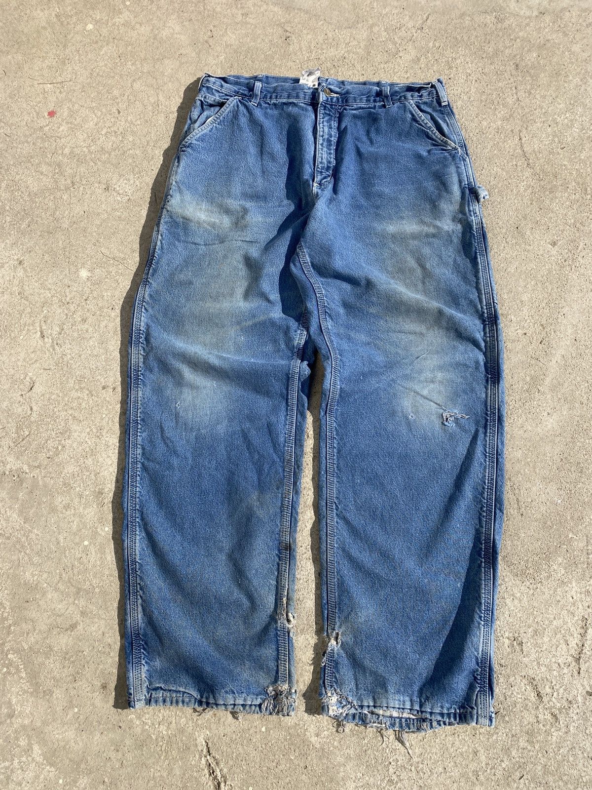 Carhartt Crazy Vintage Carhartt Thrashed Flannel Lined Pant Size US 38 / EU 54 - 3 Thumbnail