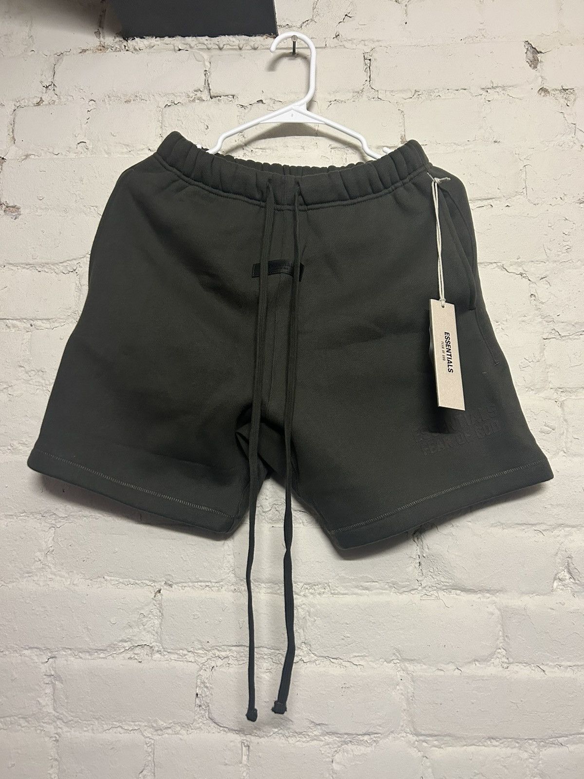 image of Off Black Fear Of God Essentials Sweat Shorts, Men's (Size 27)