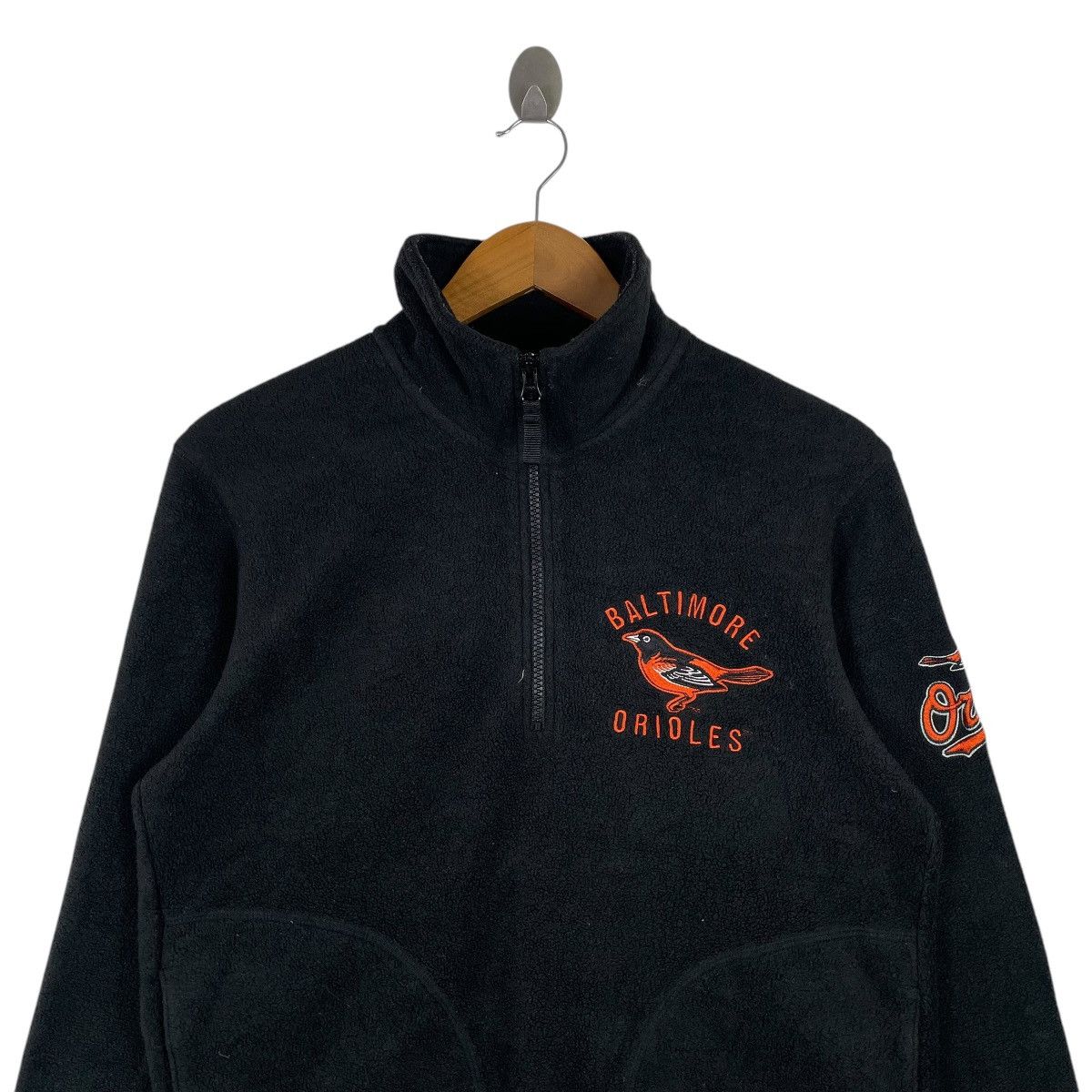 MLB × Vintage Vintage Baltimore Orioles Fleece Half Zip Pulover Sweatshirt Size US L / EU 52-54 / 3 - 2 Thumbnail