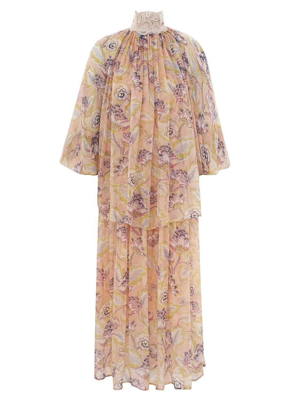 Zimmermann oc11z0825 Illustration Lace Edge Dress in Multicolor Size M / US 6-8 / IT 42-44 - 1 Thumbnail