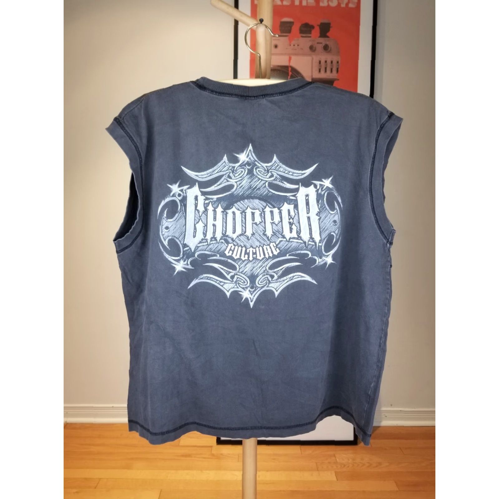 Vintage VINTAGE CHOPPERS CULTURE SUN FADED SLEEVELESS BLACK COTTON T-SHIRT SZ LARGE Shirt Men US Pattern Solid Size US L / EU 52-54 / 3 - 2 Thumbnail