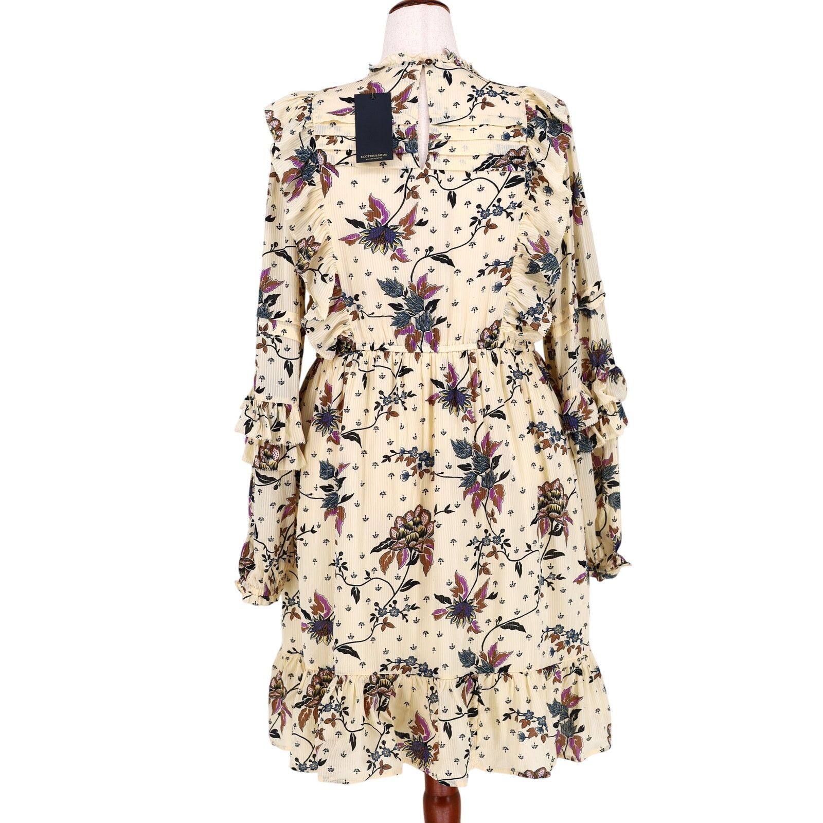 Scotch & Soda Scotch & Soda Women Floral Viscose Cocktail Mini Dress L Size L / US 10 / IT 46 - 7 Thumbnail