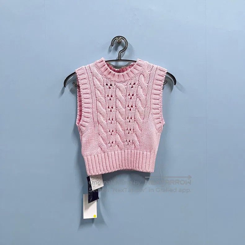 Prada Inverted triangle logo pink sweater vest