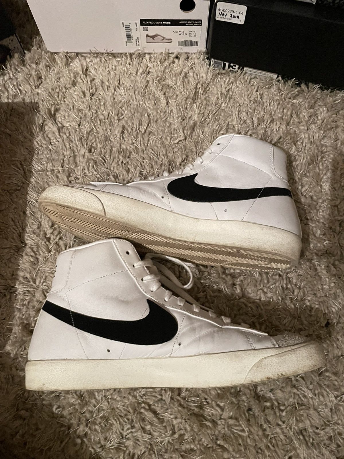 Nike Nike Blazer High White/Black Size US 12 / EU 45 - 3 Thumbnail