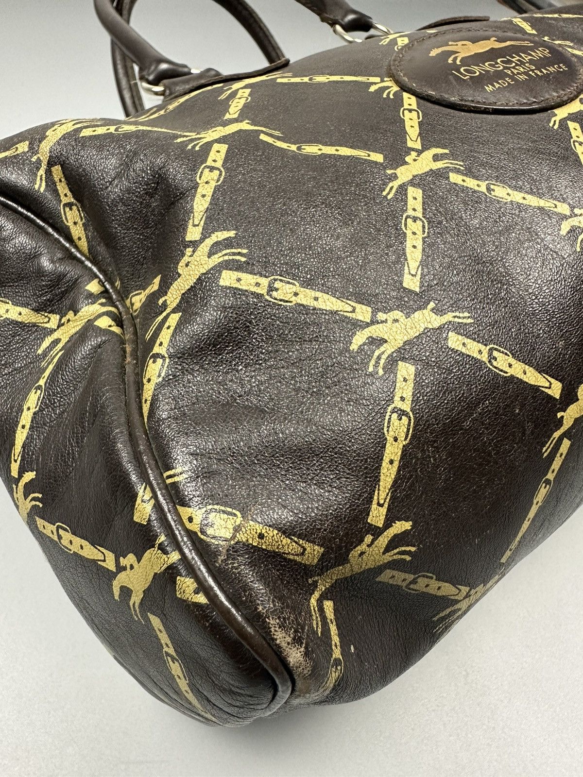 Leather × Longchamp × Vintage Vintage Longchamp Mini Boston Leather Handbags Size ONE SIZE - 14 Thumbnail