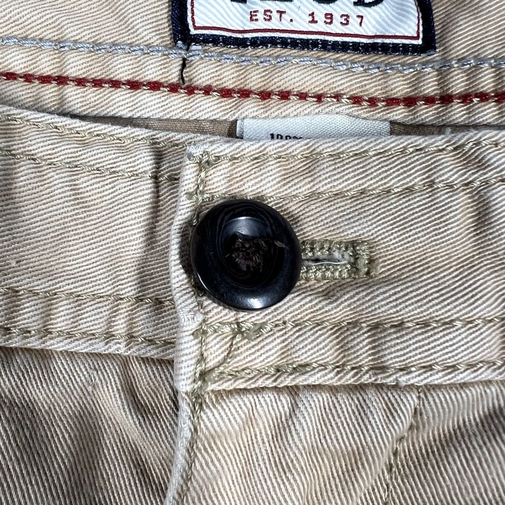 Izod IZOD Shorts Mens Size 40 Cargo Beige Cotton 10 Inseam Zip Flat Front Regular 40in Inseam Casual Travel Outdoor Hiking Mens Size US 40 / EU 56 - 6 Thumbnail