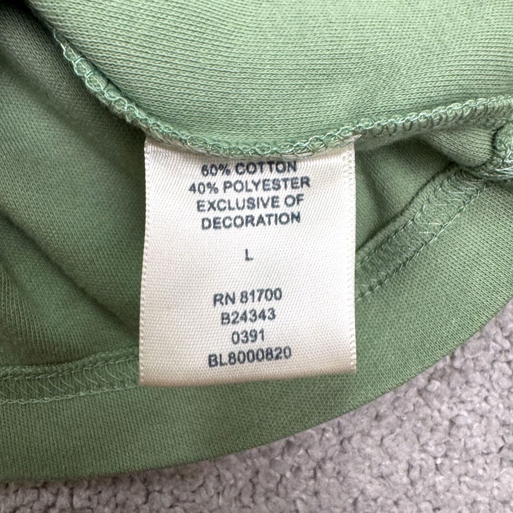 Blair Blair Shirt Womens Large Sage Green Mock Neck Long Sleeve Embroidered Logo Top Size L / US 10 / IT 46 - 6 Thumbnail